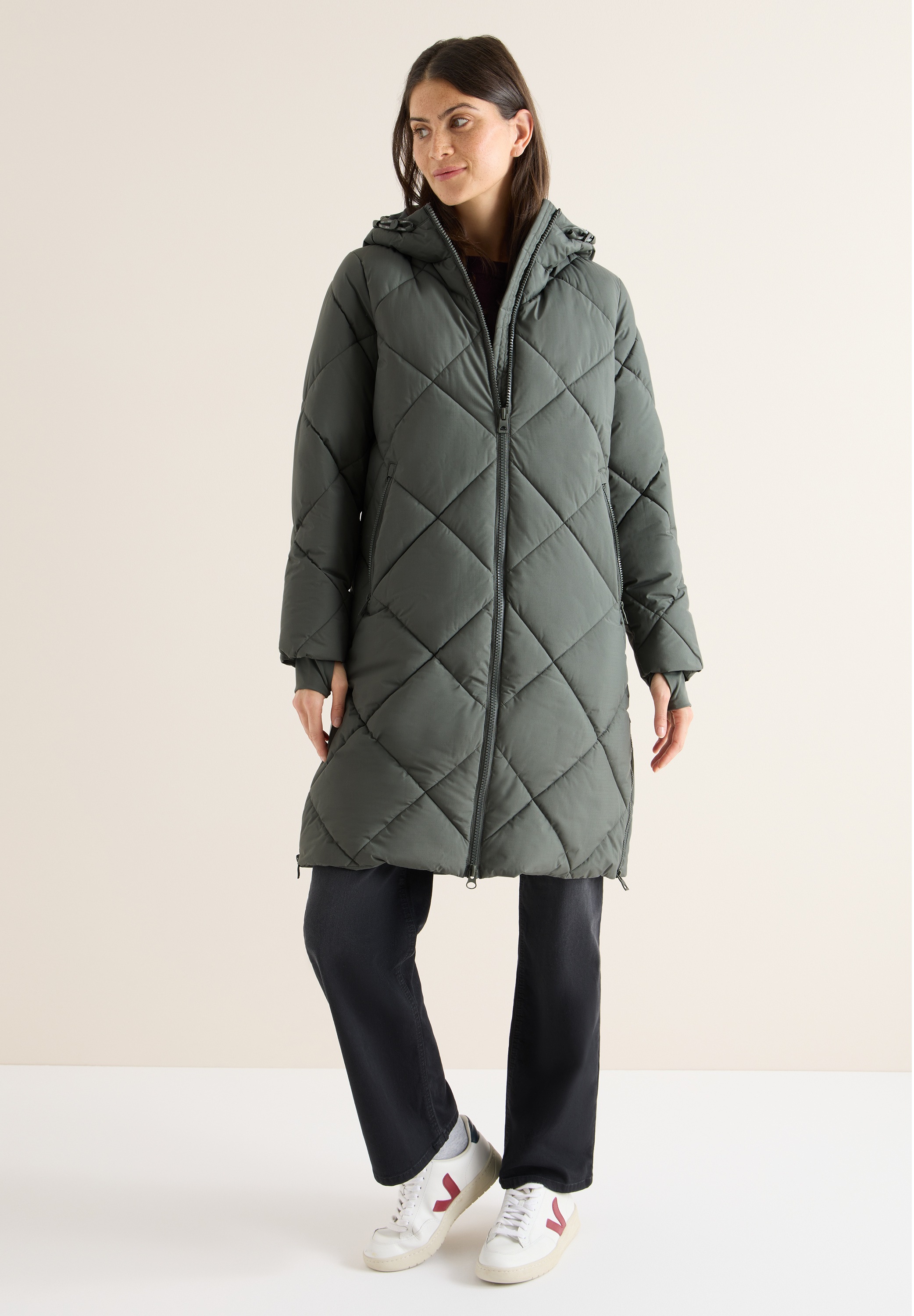 Thumbnail - Cecil Steppmantel mit Kapuze