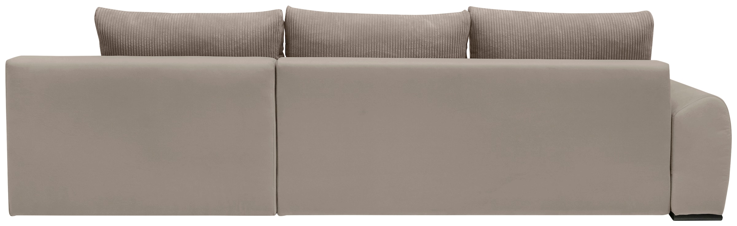 Home affaire Ecksofa »Win, L-Form, Breite 285cm«, optional mit Schlaffunktion und Bettkasten, taupe, Cord