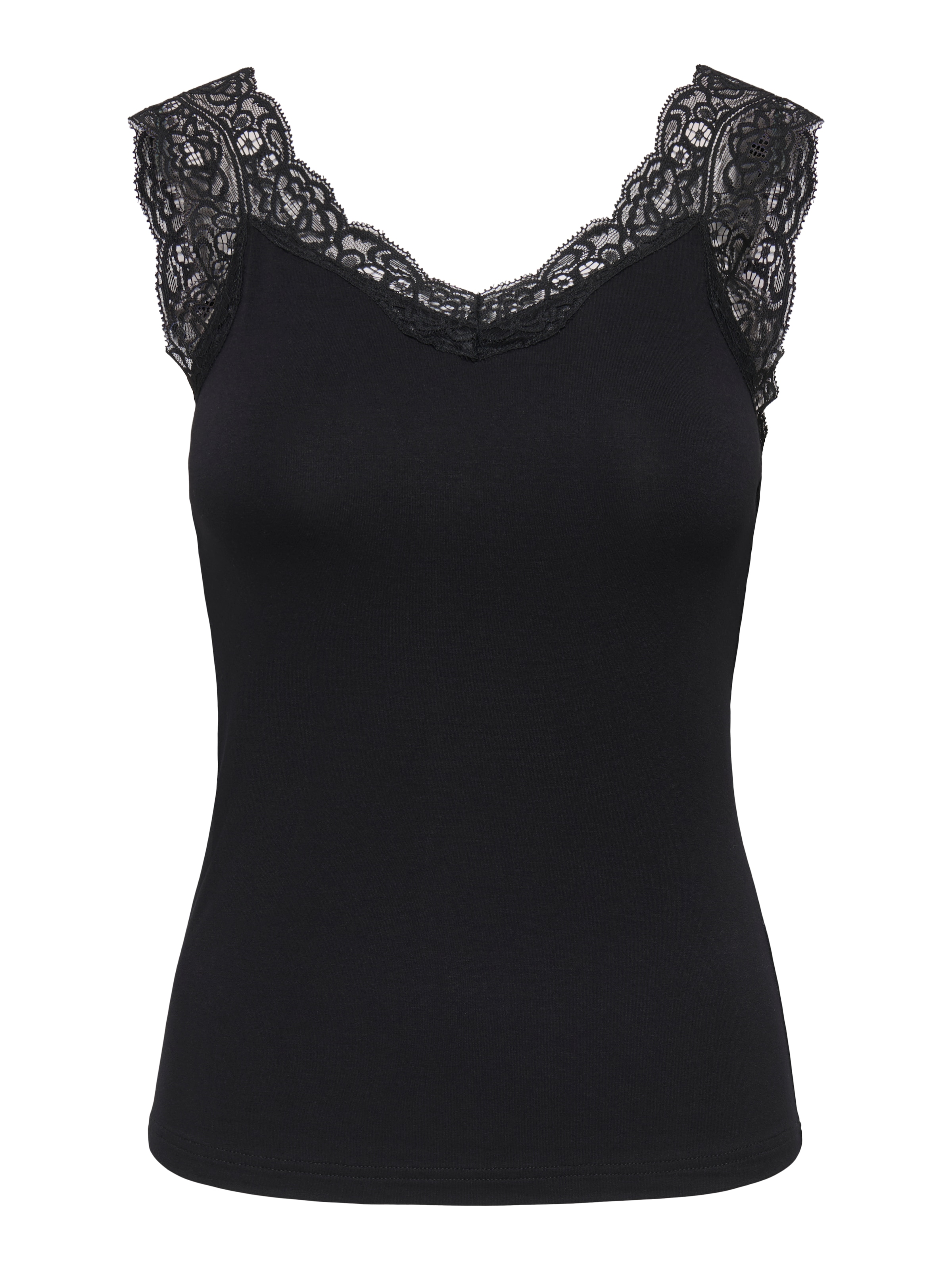 ONLY Spitzentop »ONLLUNI TANK TOP WITH LACE DETAIL CS JRS« Viskosemischung, regular fit