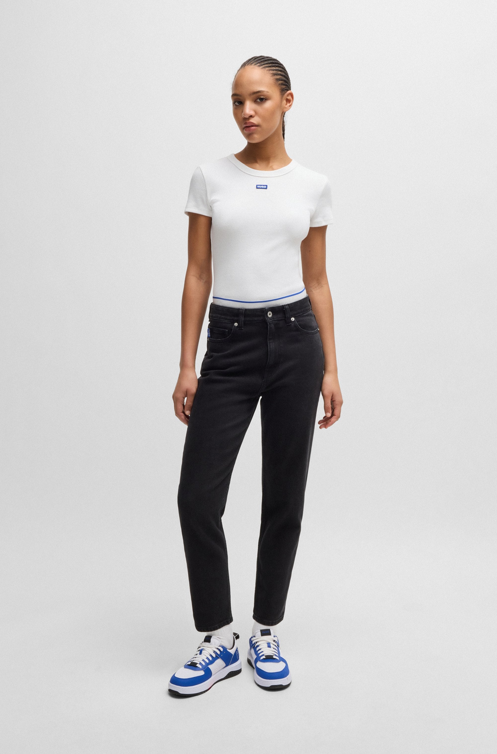 HUGO Blue T-Shirt »Easy Tee_B«, mit HUGO Aufnäher