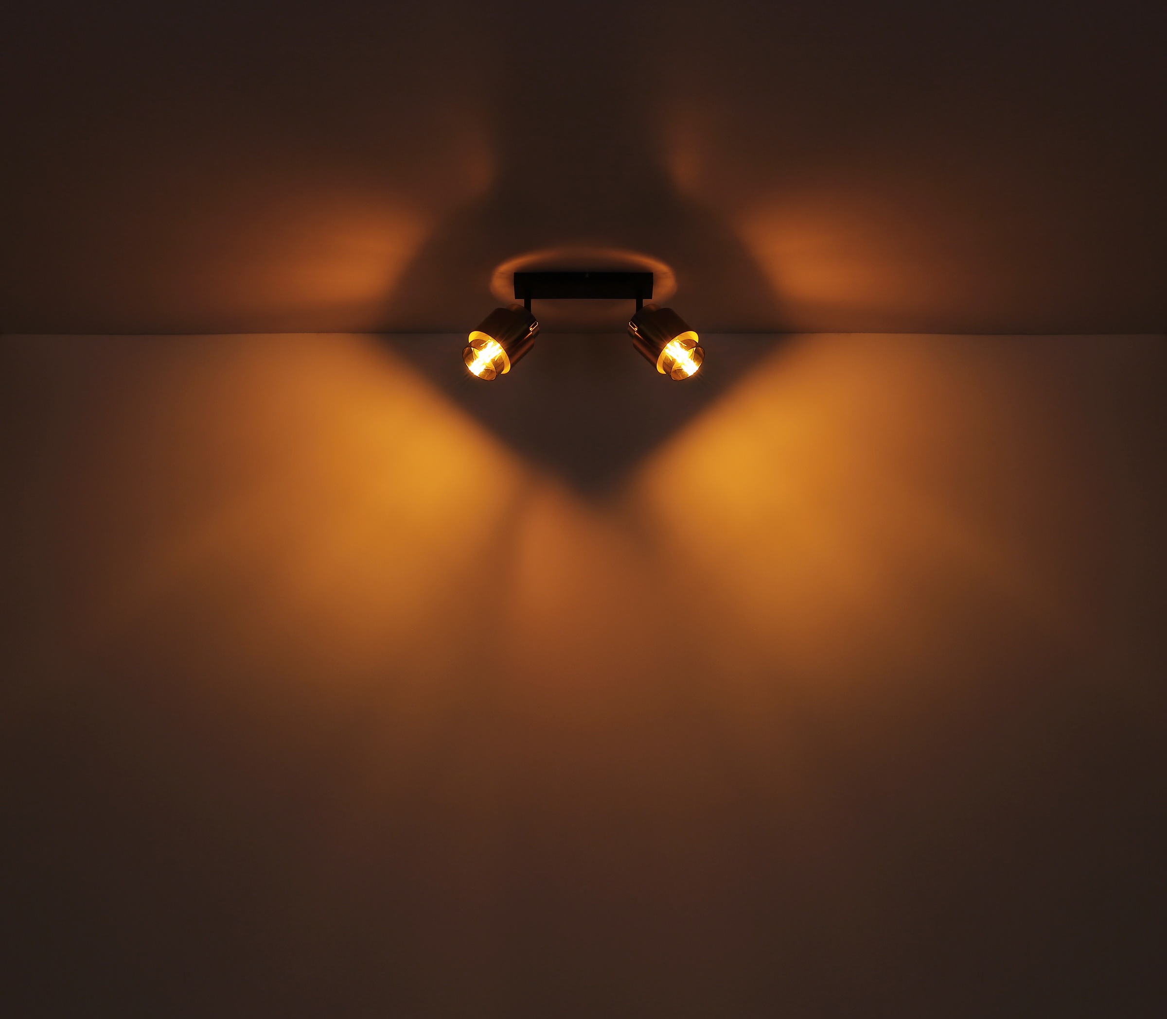 GLOBO LIGHTING Deckenstrahler »MILLEY«, Leuchtmittel E27 | ohne Leuchtmittel, Deckenspot/Glas rauchfarben/Messing/Wohnzimmer/Flur/elegant