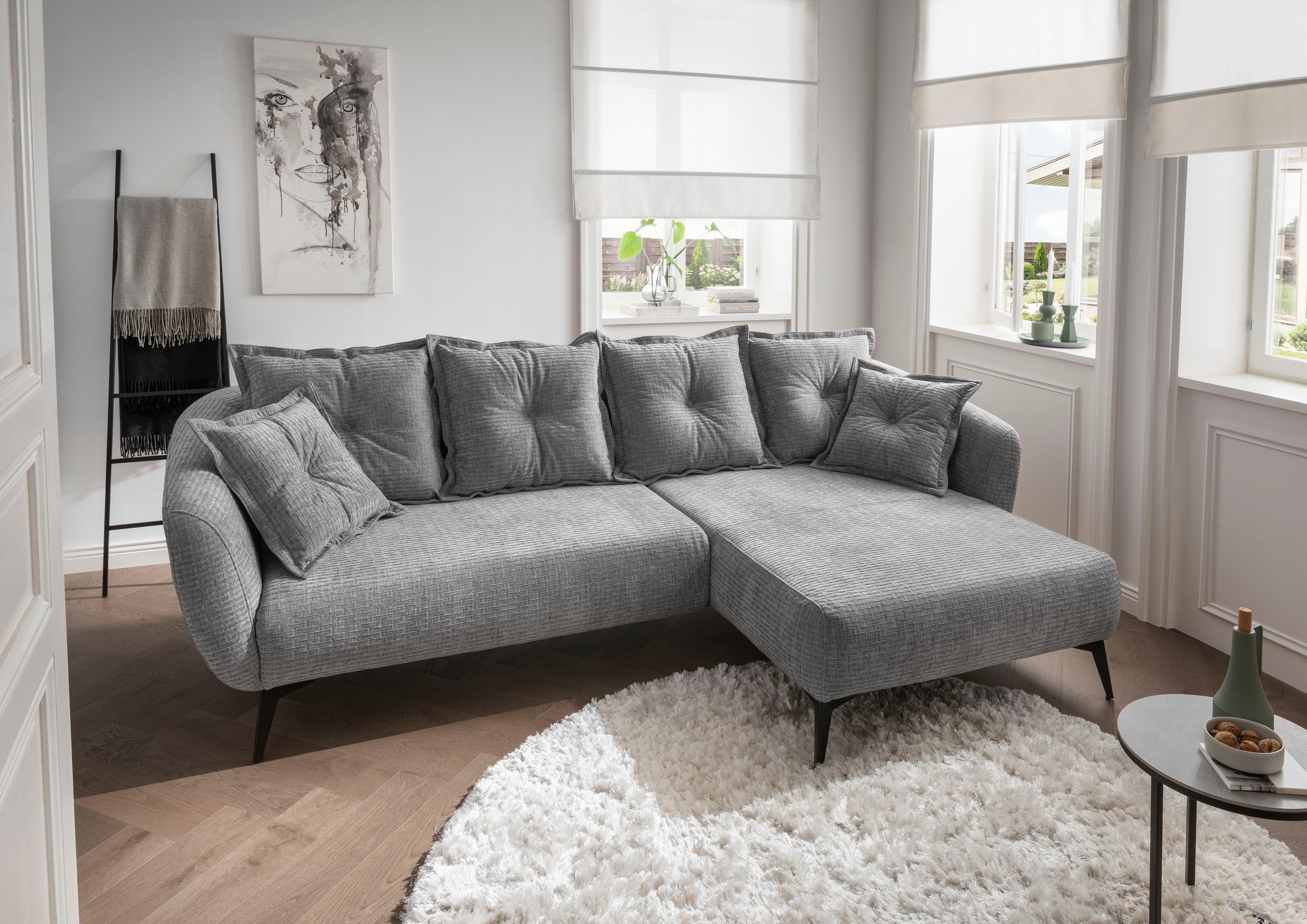 Home affaire Ecksofa "Baggio Stellmaße 277/162 cm, modern & elegant, hoher günstig online kaufen