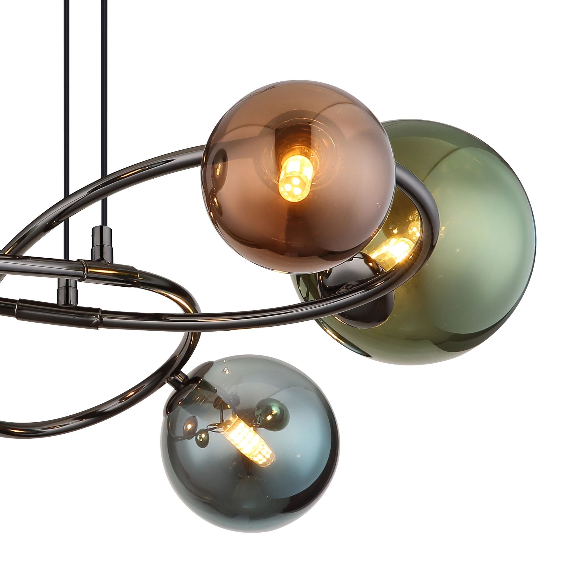 GLOBO LIGHTING LED-Hängeleuchte »RIHA«, Leuchtmittel G9 | Leuchtmittel wechselbar, Hängelampe, Glas, Wohnzimmer, Esszimmer