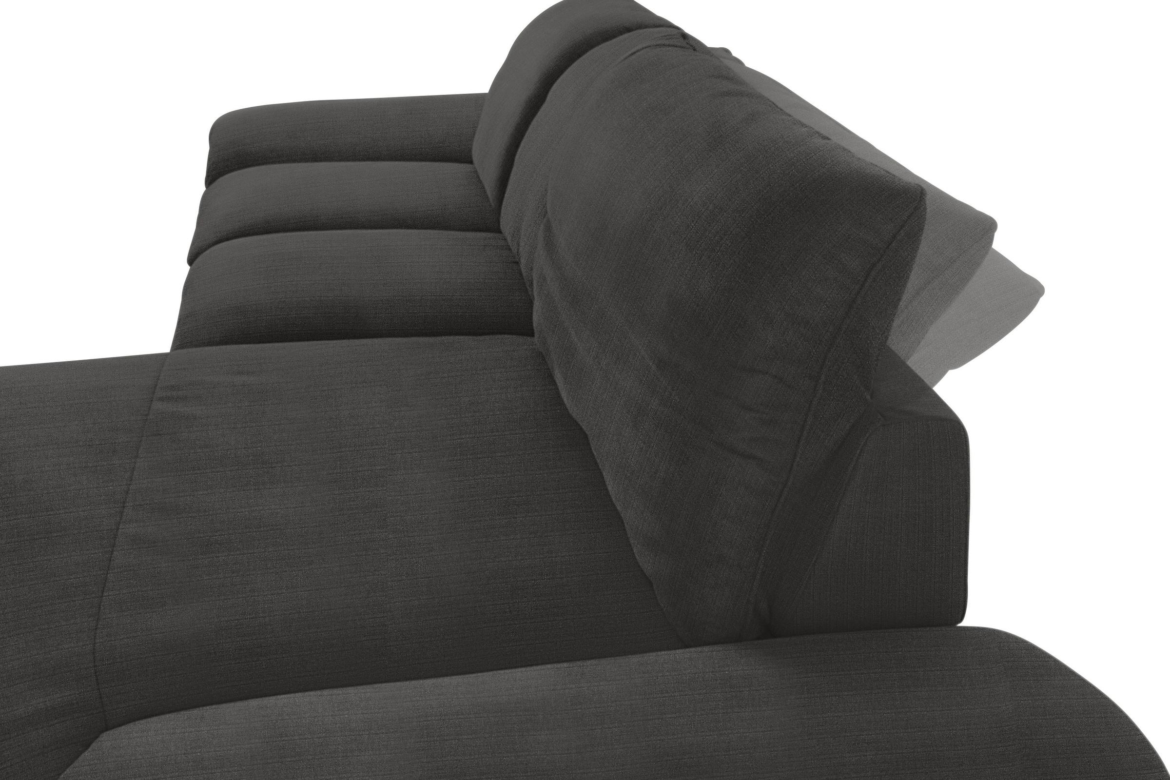 W.SCHILLIG Ecksofa »enjoy&MORE, Designsofa, elegant und bequem, L-Form« mit Sitztiefenverstellung, Füße Chrom glänzend, Breite 310 cm