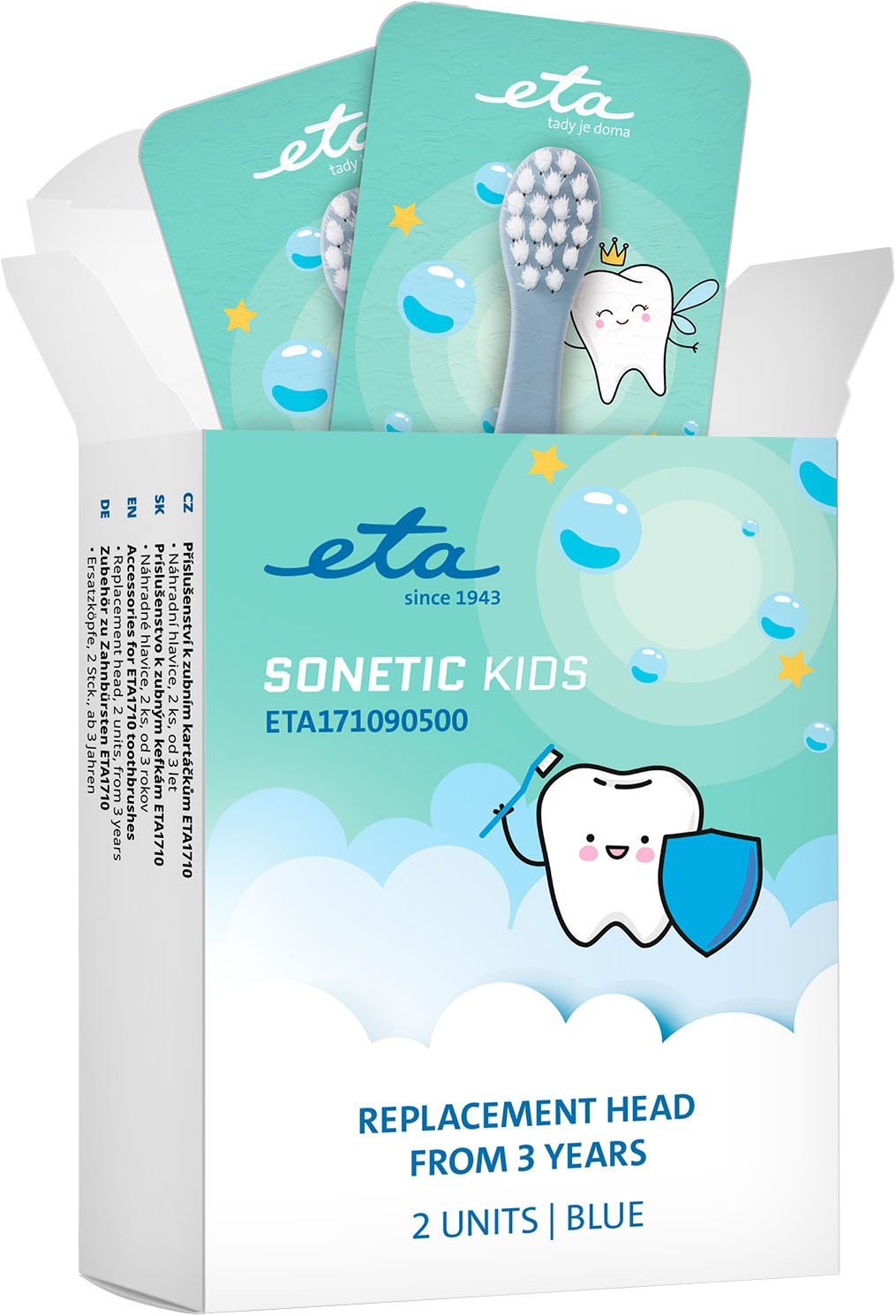 eta Aufsteckbürsten »Sonetic Kids« geeigent für Kinder im Alter von 3 bis 6 Jahren