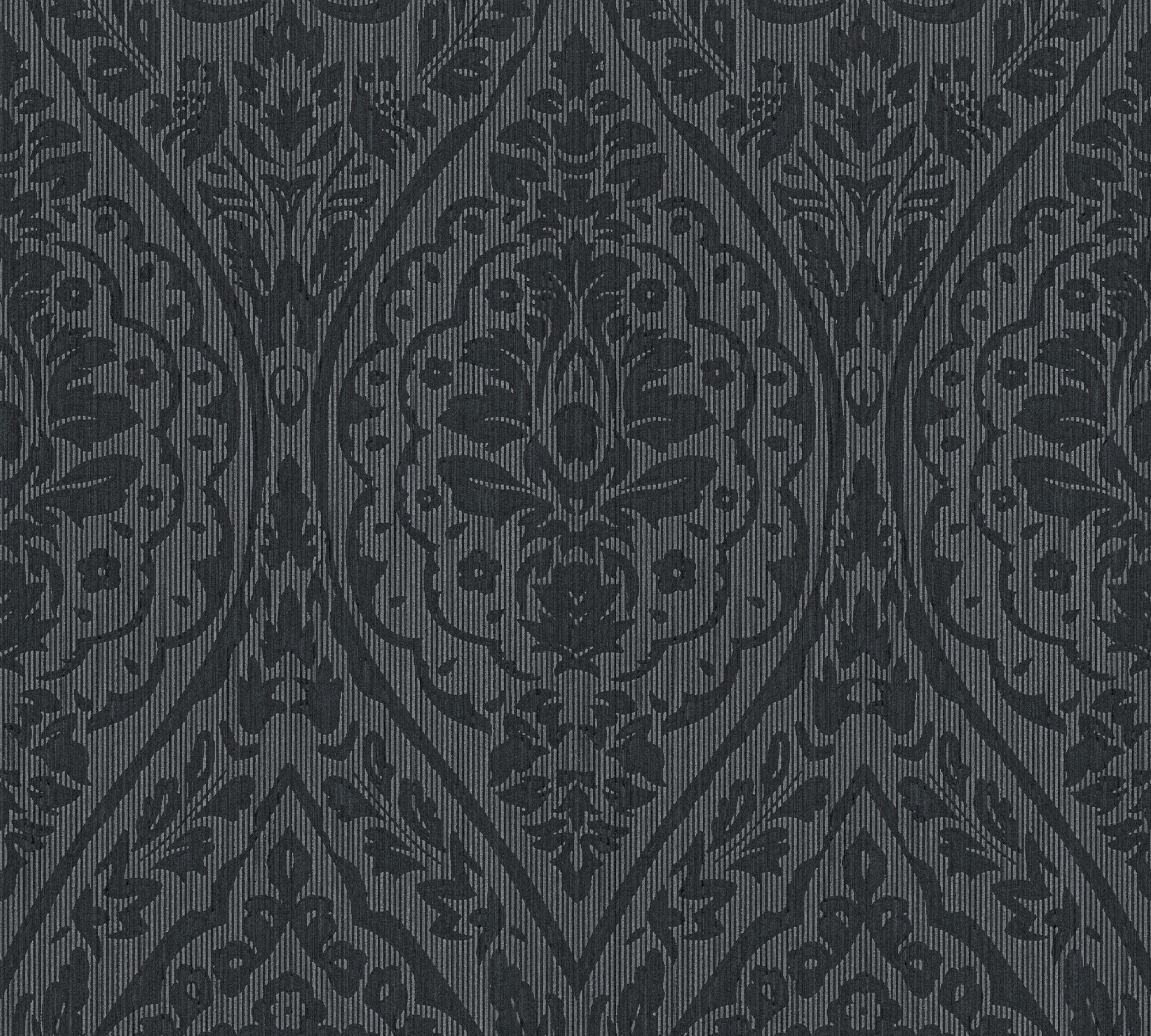 Architects Paper Textiltapete "Tessuto" Barock gemustert ornamental samtig Tapete Streifen Tapeten Wohnzimmer Schlafzimmer Küche modern Flur Büro