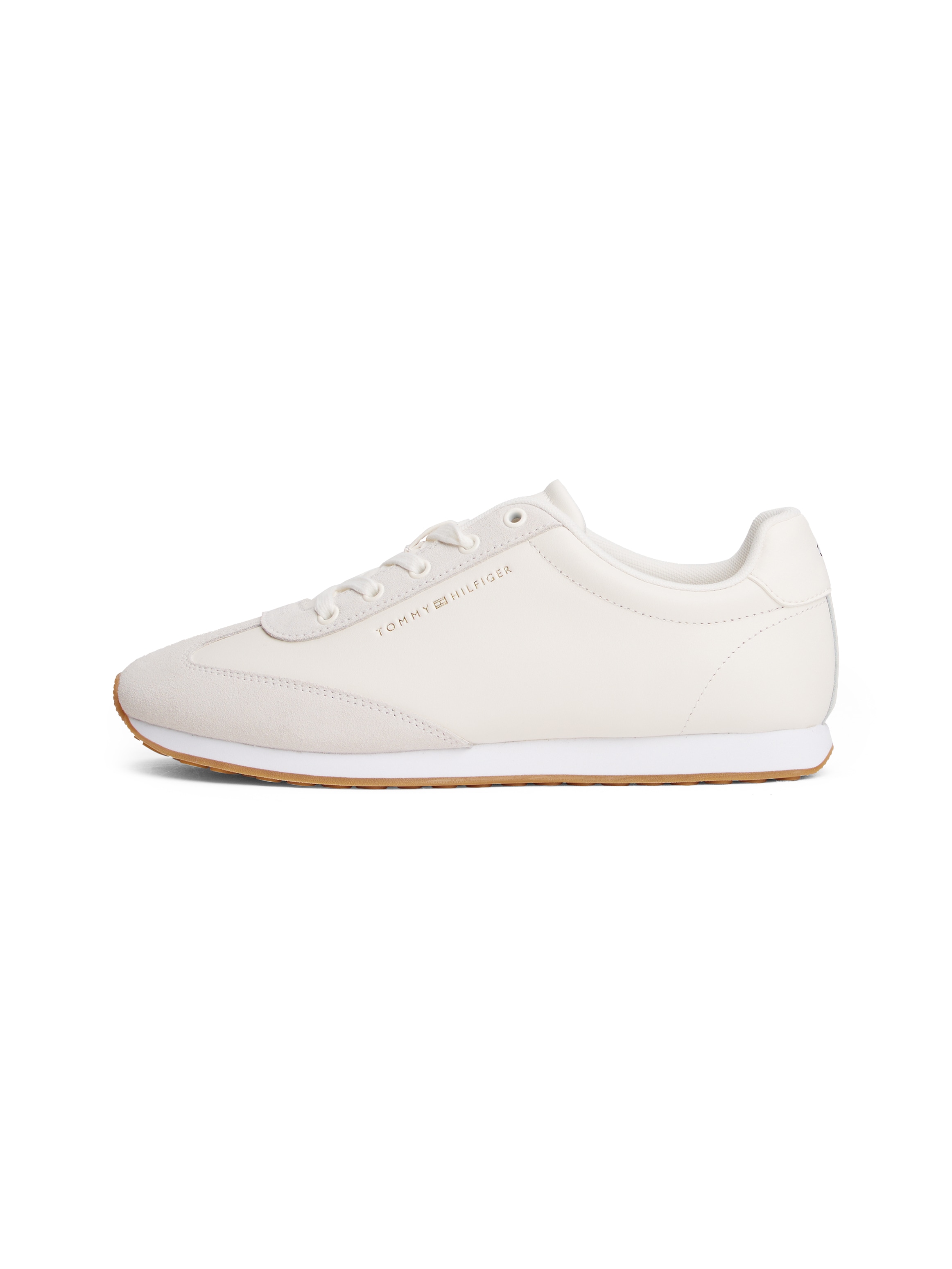 Tommy Hilfiger Sneaker »HERITAGE FASHION RUNNER MIX MAT«, Freizeitschuh, Halbschuh, Schnürer mit seitlichem Logoschriftzug