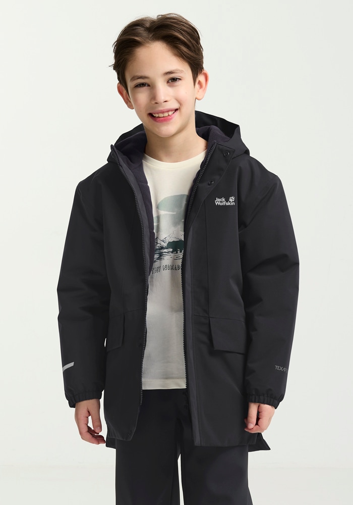 Jack Wolfskin Outdoorjacke »CANVEY JKT KIDS«, mit Kapuze