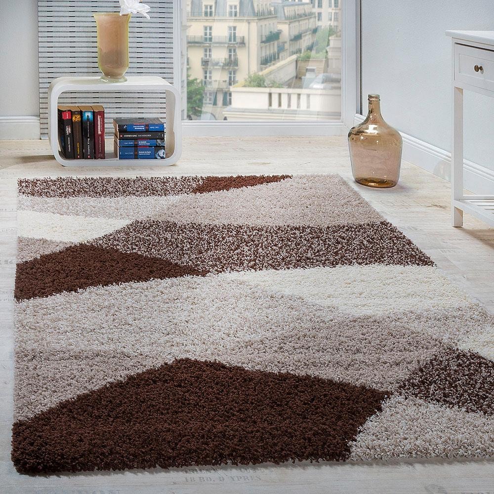 Paco Home Hochflor-Teppich »Mango 308«, rechteckig, 34 mm Höhe, weicher Shaggy, modernes Design, ideal im Wohnzimmer & Schlafzimmer