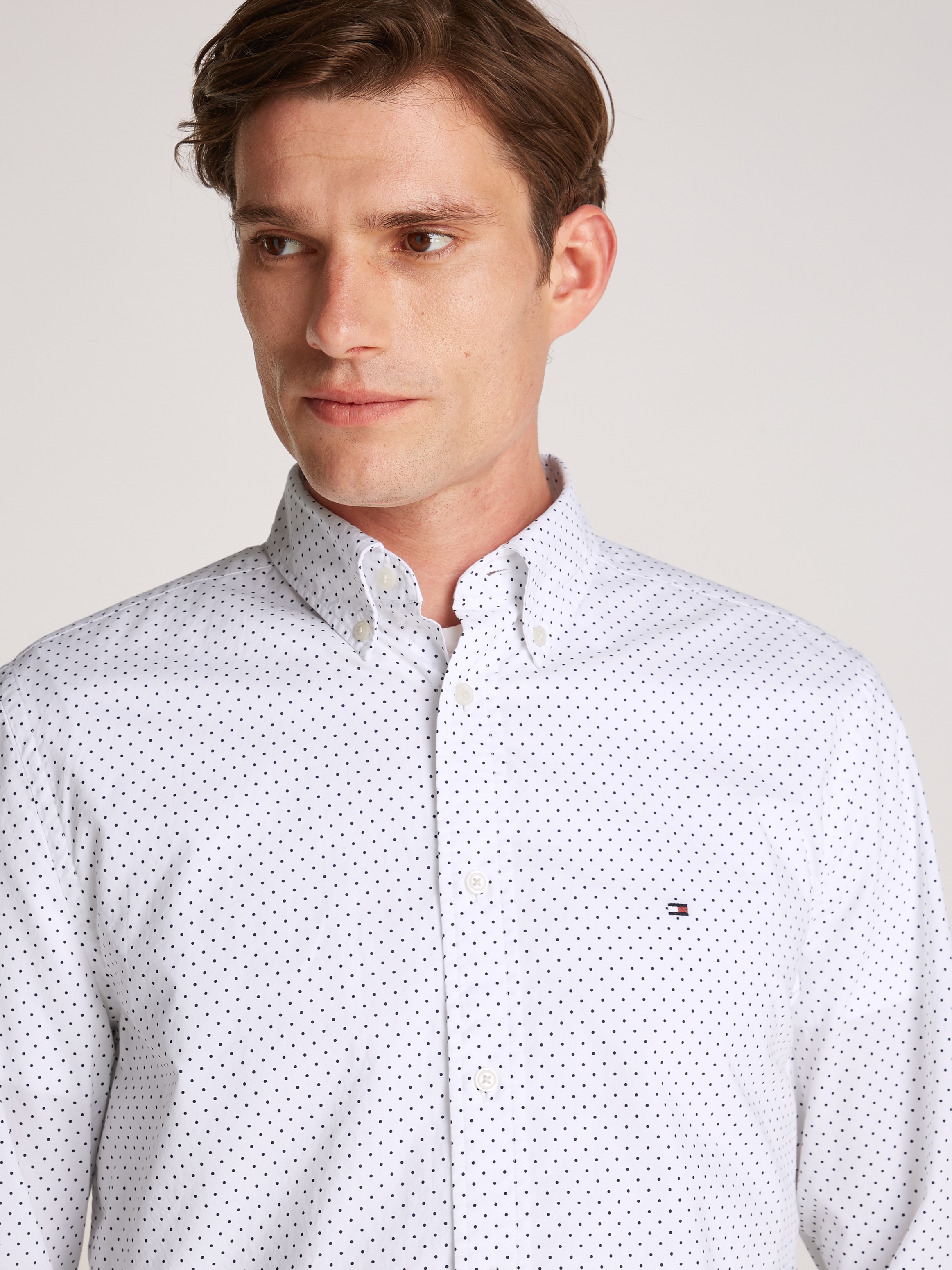 Thumbnail - Tommy Hilfiger "FLEX POPLIN POLKA DOT Regular Fit SHIRT" mit Punktprint