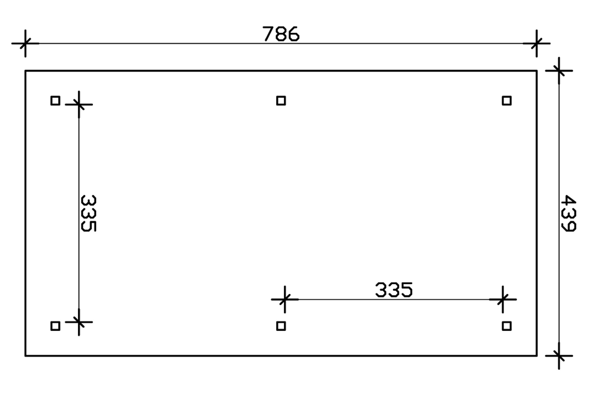 Skanholz Einzelcarport »Taunus«, 335 cm, Anthrazit