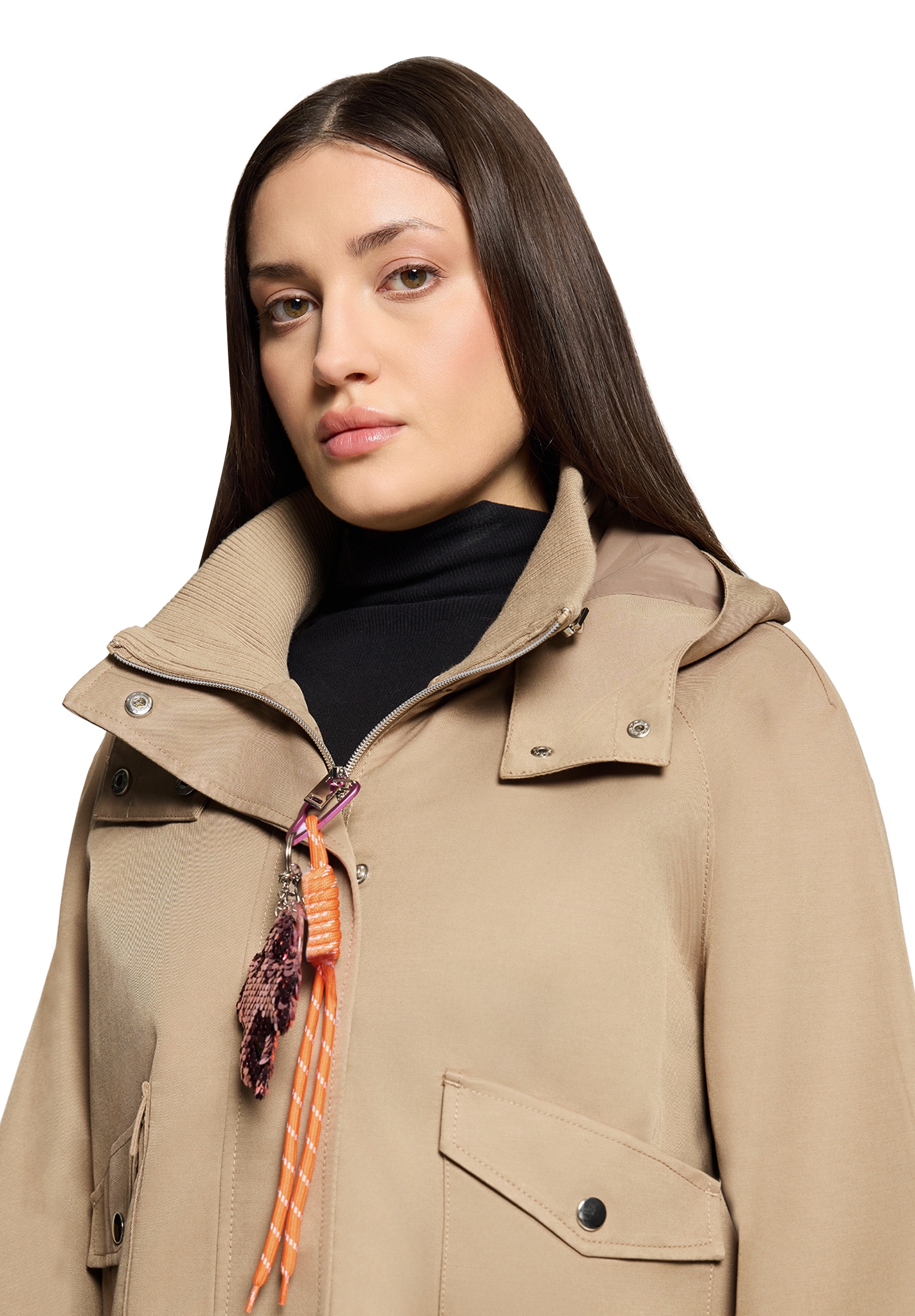 Cartoon Canvasjacke »Damen mit aufgesetzten Taschen«