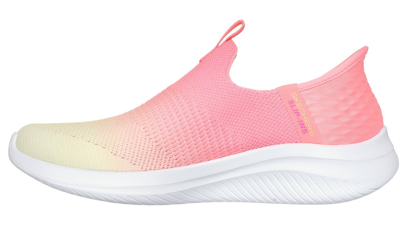 Slip-On Sneaker SKECHERS "ULTRA FLEX 3.0-BEAUTY BLEND", Damen, Gr. 35, gelb (apricot, hellgelb), Textil, Schuhe, Slipper, Freizeitschuh mit bequemer Air-Cooled Memory Foam, Topseller 3