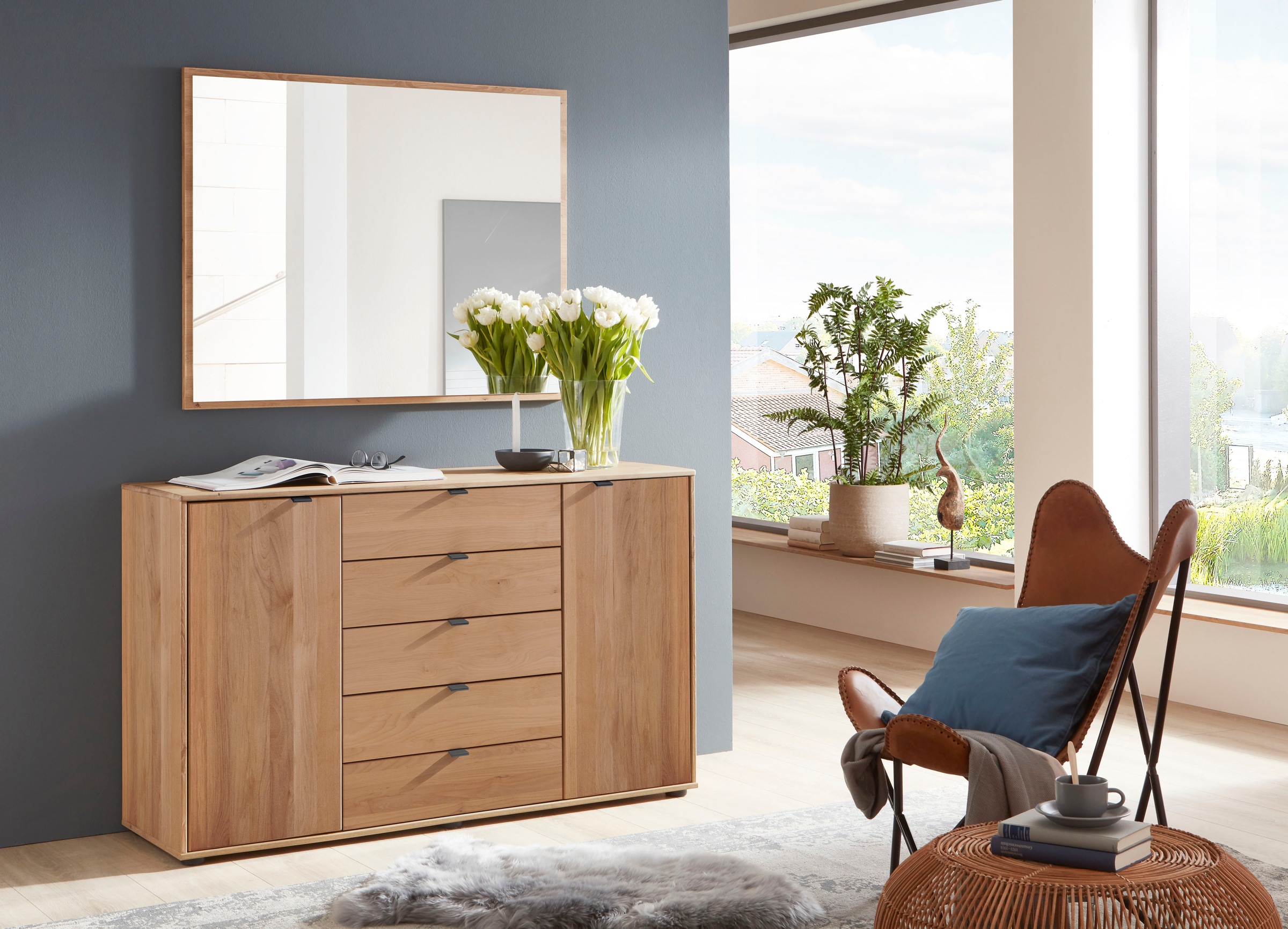 WIEMANN Kombikommode "Cardiff Sideboard, Wäscheschrank, teilmassiv Erle, mi günstig online kaufen