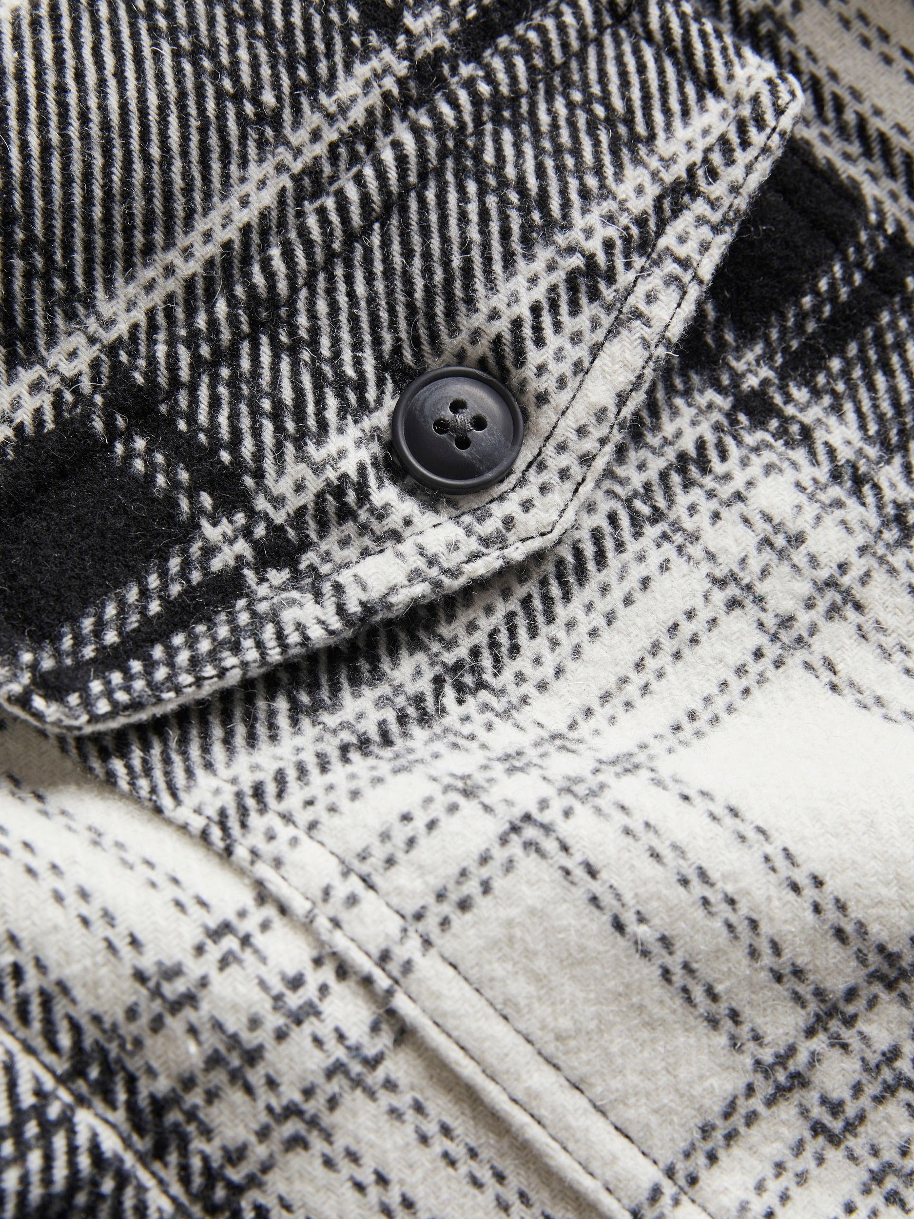 Jack & Jones Langarmhemd »JCOEDDIE CHECK WOOL BLEND OVERSHIRT LS« Overshirt Form