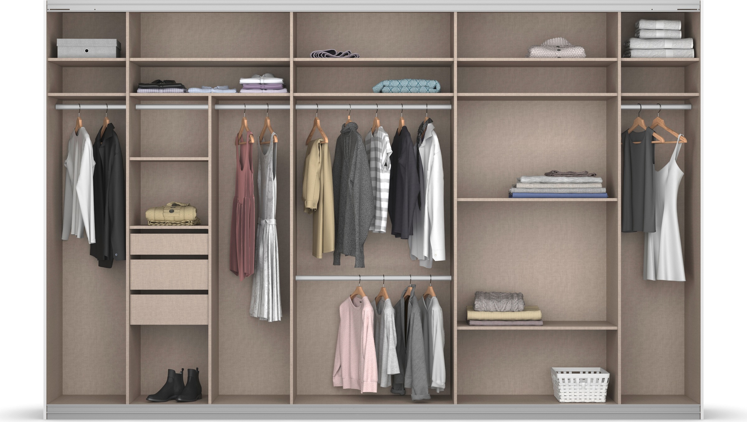 Thumbnail - rauch Schwebetürenschrank "Kleiderschrank Schrank Garderobe OTELI inkl. 3 Innenschubladen" Breiten 211/278/323/368 cm Hö...