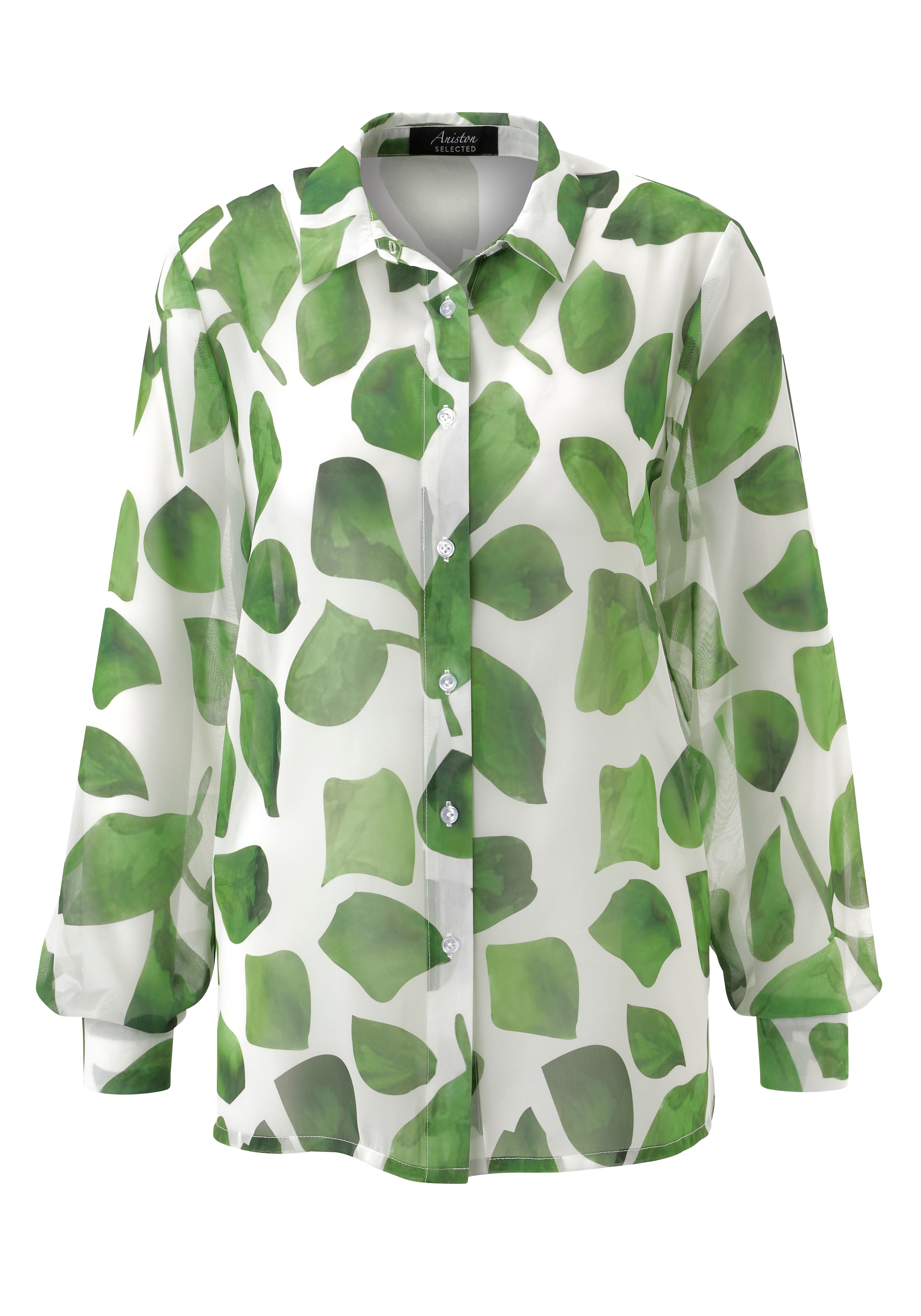 Aniston SELECTED Hemdbluse aus leicht transparentem Chiffon - NEUE KOLLEKTION