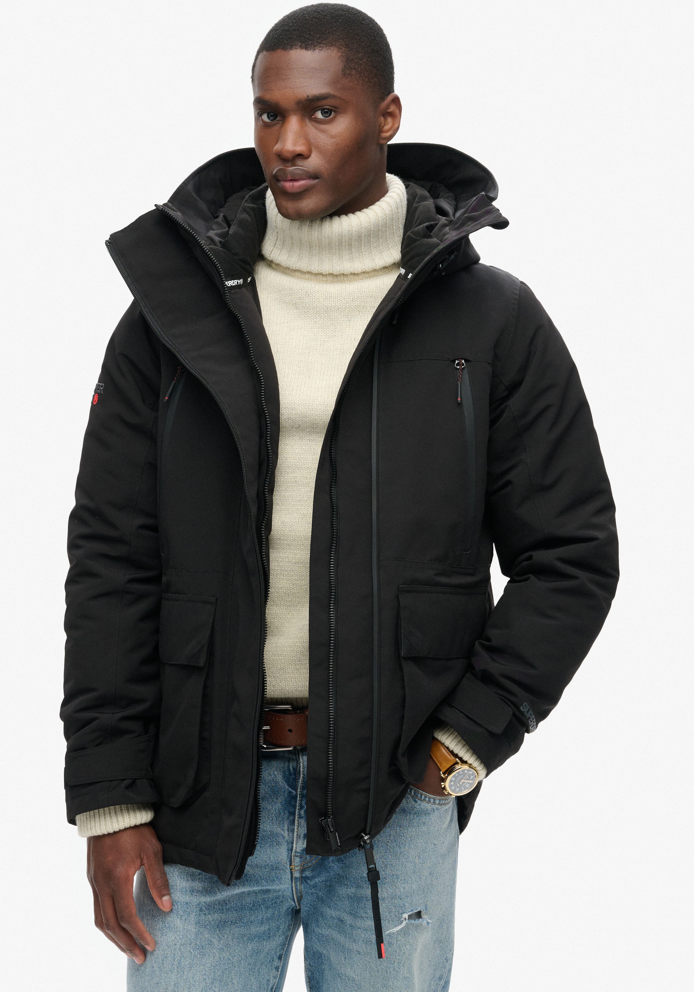 Superdry Outdoorjacke "HOOD ULTIMATE EMB WINDBREAKER", mit Kapuze günstig online kaufen