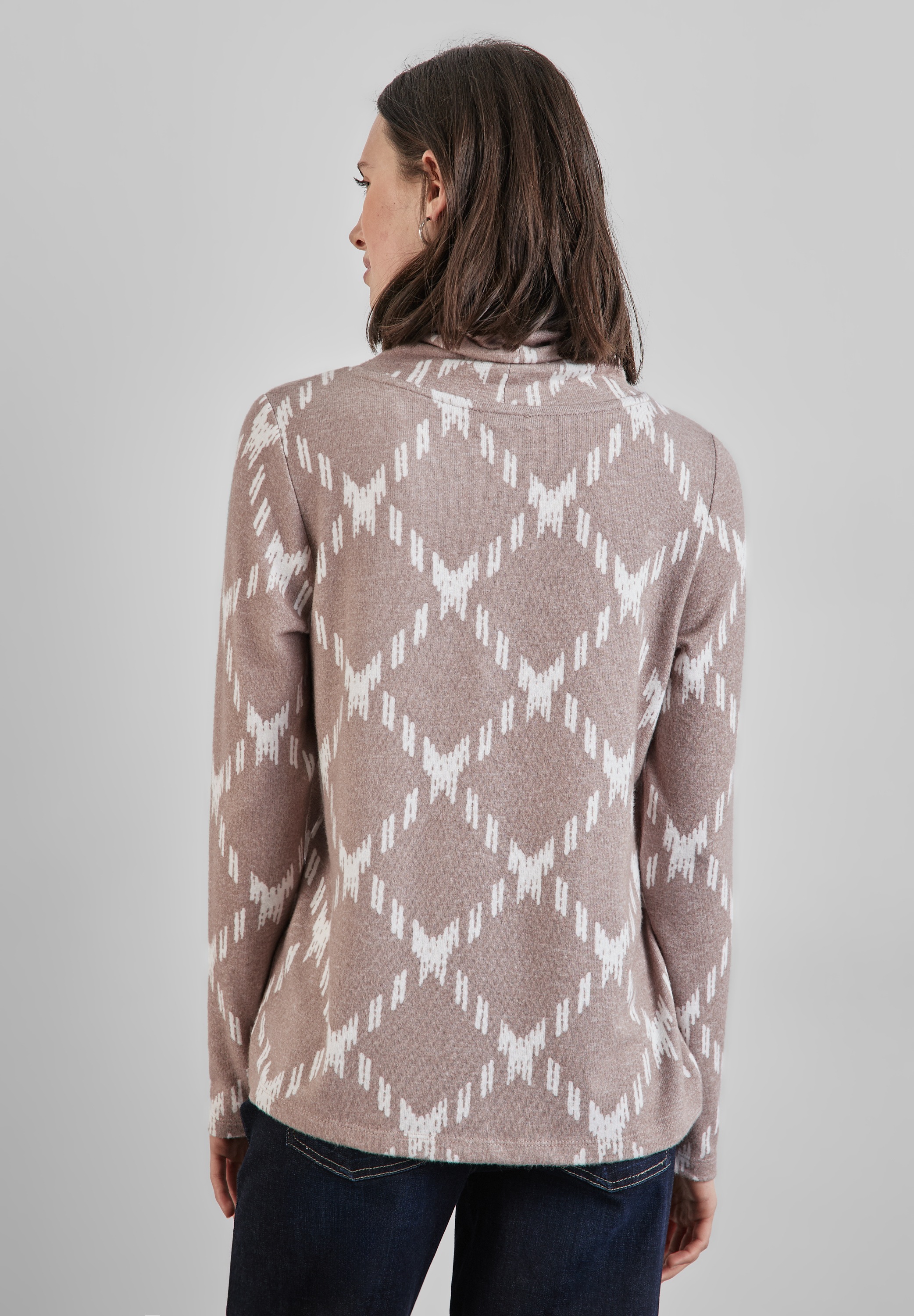 STREET ONE Rollkragenshirt, Karo-Style