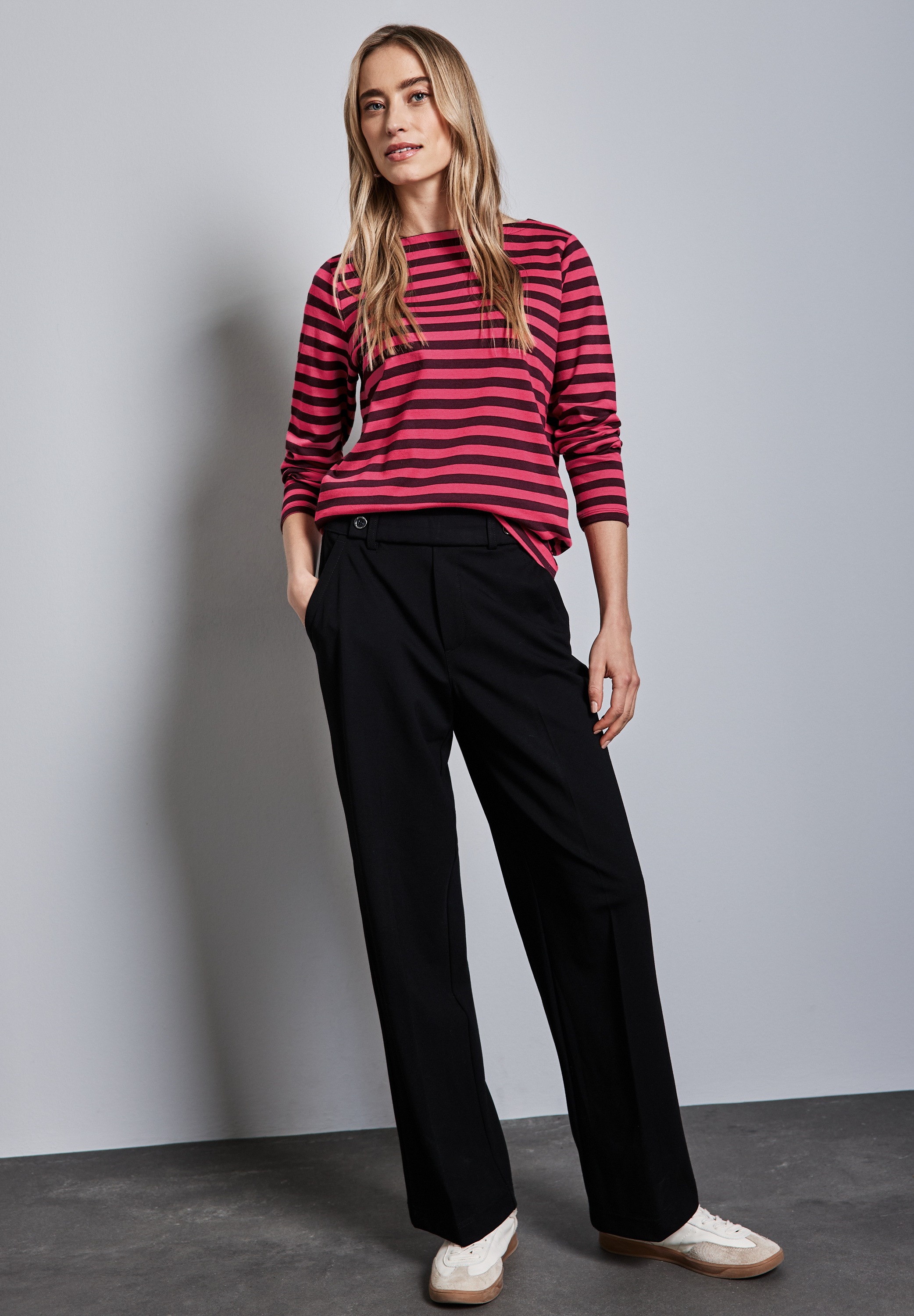 STREET ONE Langarmshirt, aus reiner Baumwolle