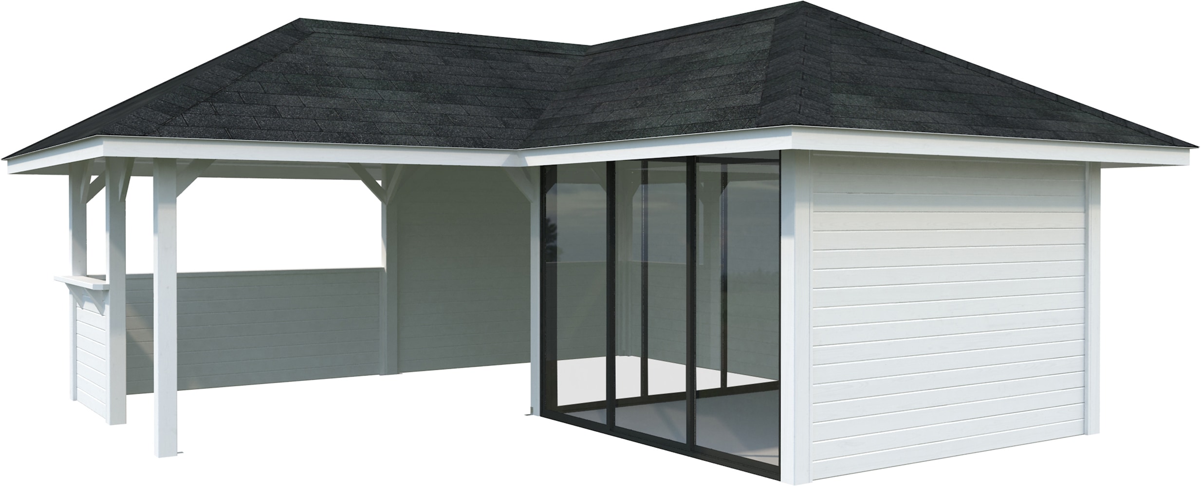 Palmako Gartenhaus "Bianca 24,9 m², Set 509 Slide Plus"