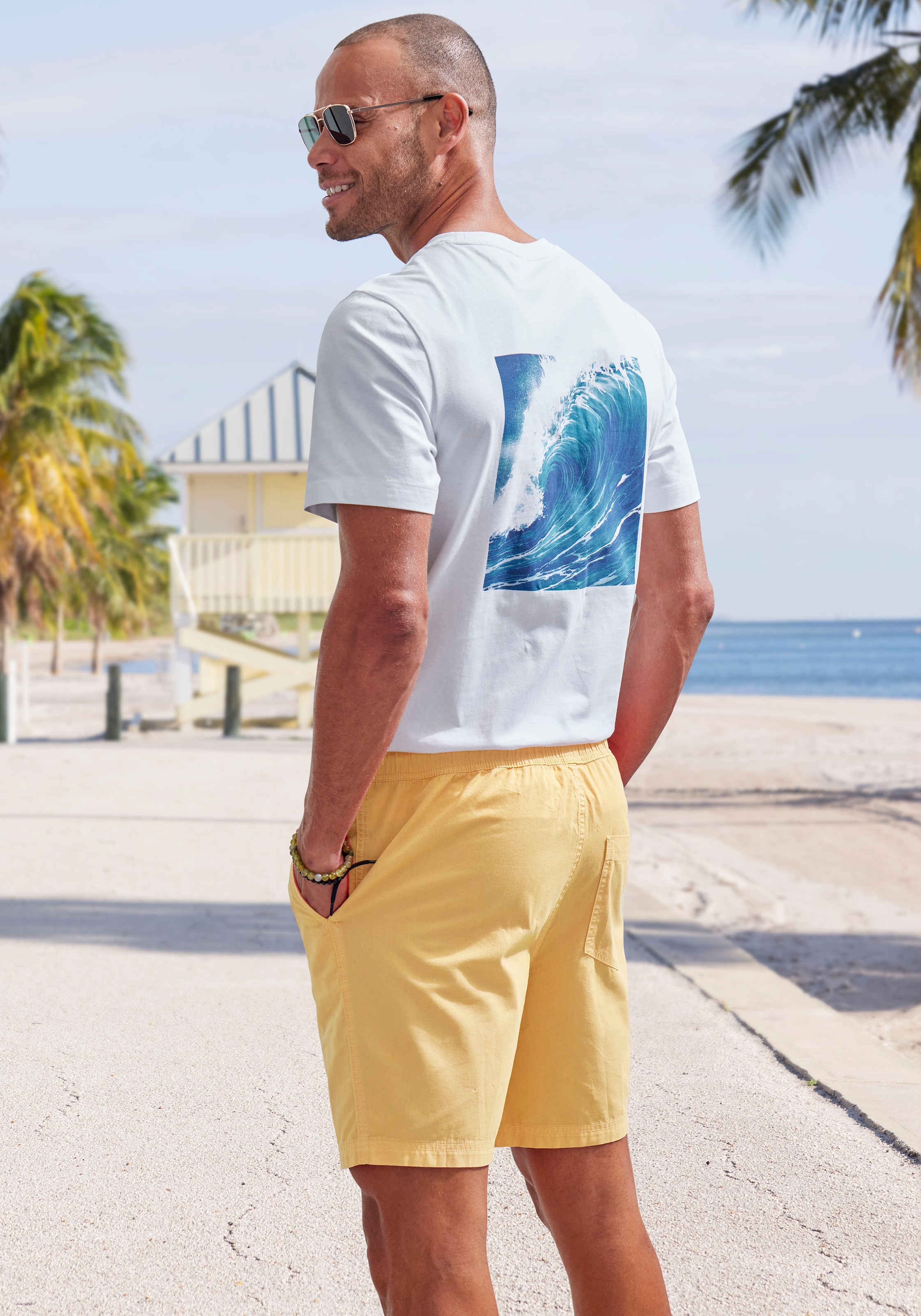 John Devin T-Shirt ", Printshirt", Kurzarmshirt mit modernem Rückenprint au günstig online kaufen