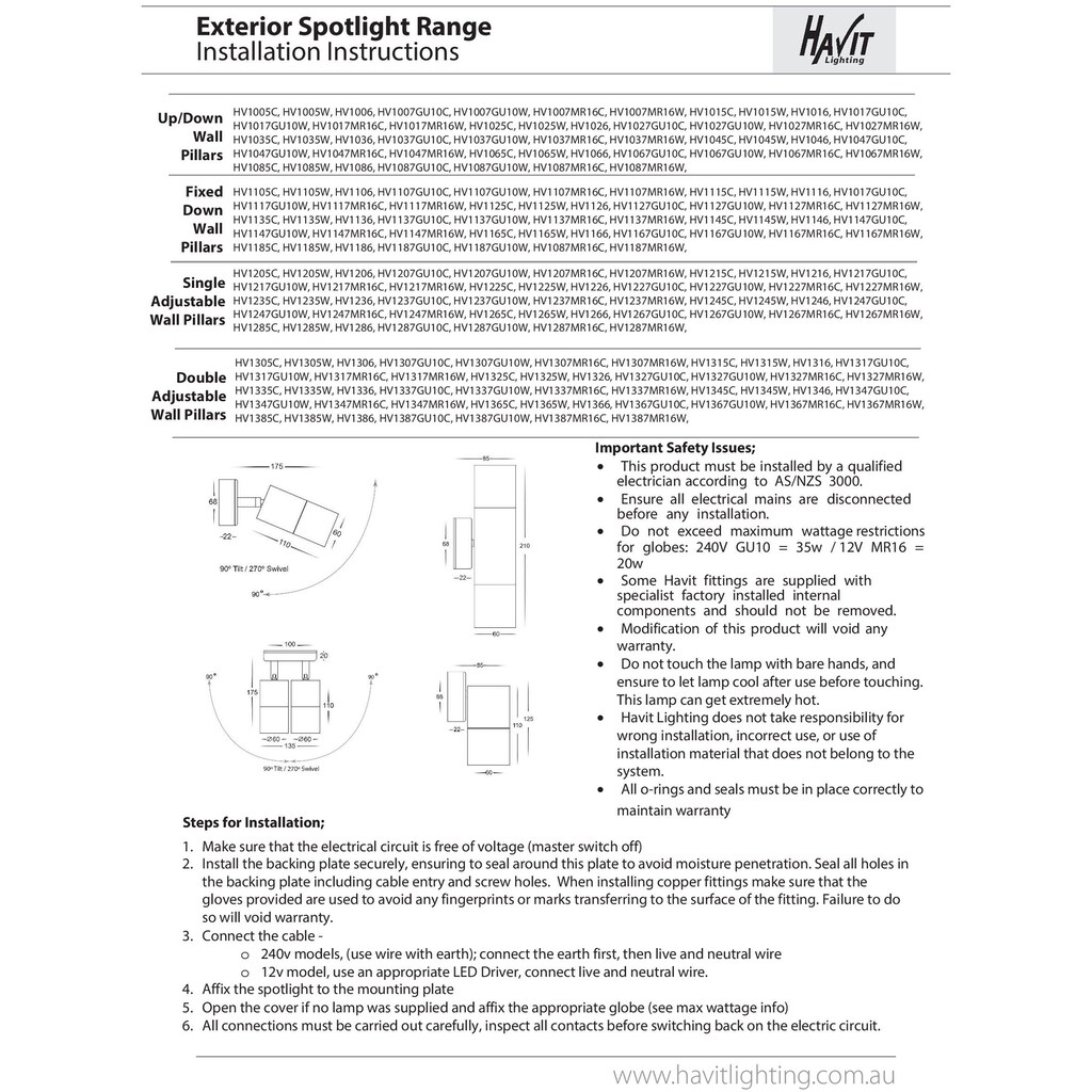 Havit Lighting Wandleuchte »TIVAH«, 2 flammig-flammig