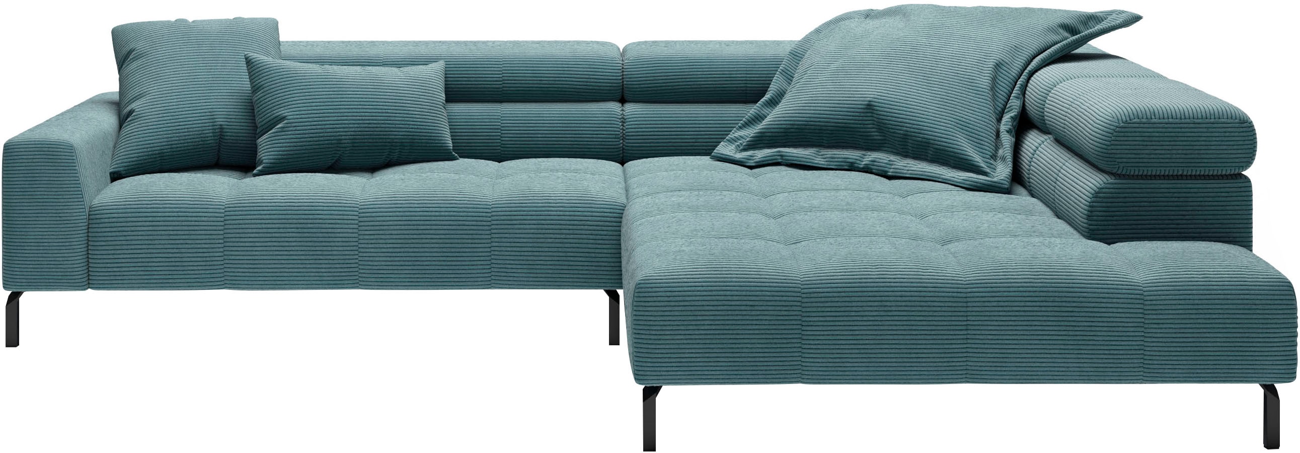 Home affaire Ecksofa "Claya, 311 cm breit, L-Form, inkl. Kopfteilverstellung" ohne elektrischen Sitzvorzug