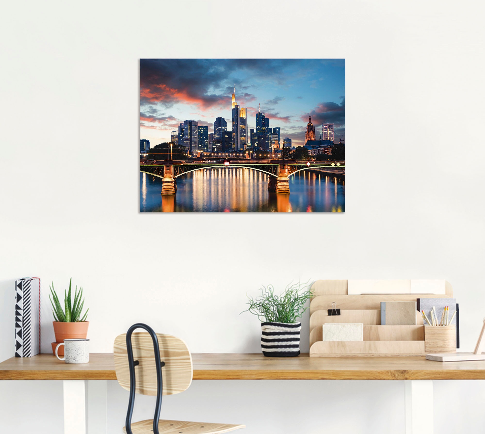 Artland Alu-Dibond-Druck "Frankfurt am Main Skyline II" Deutschland 1 Stk. günstig online kaufen