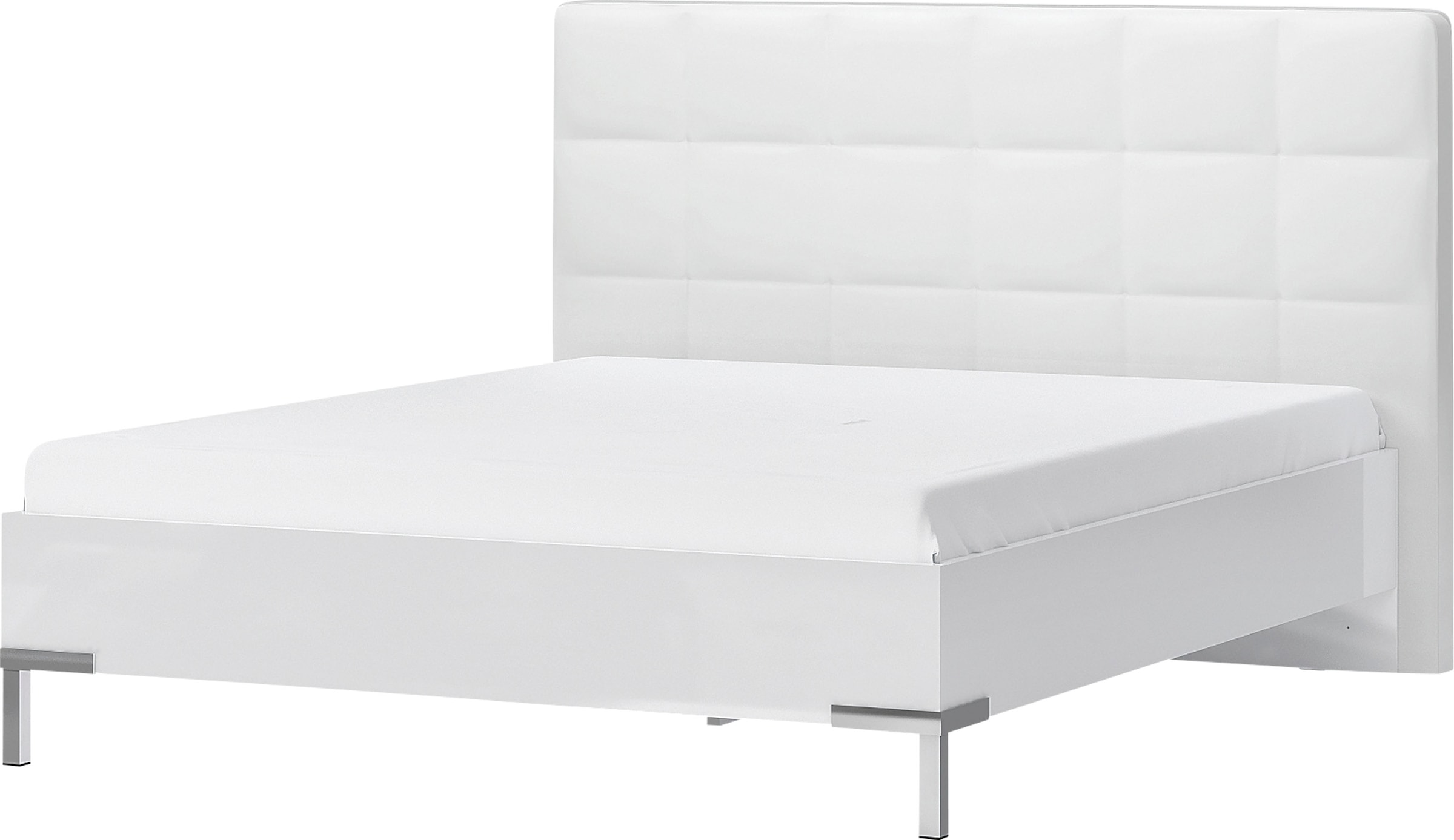 OTTO home Bett "Piano, Liegefläche 160x200 oder 180x200cm, FSC-zertifiziert" mit gepolstertem Kopfteil, UV Lackierung hochglanz beige oder weiß