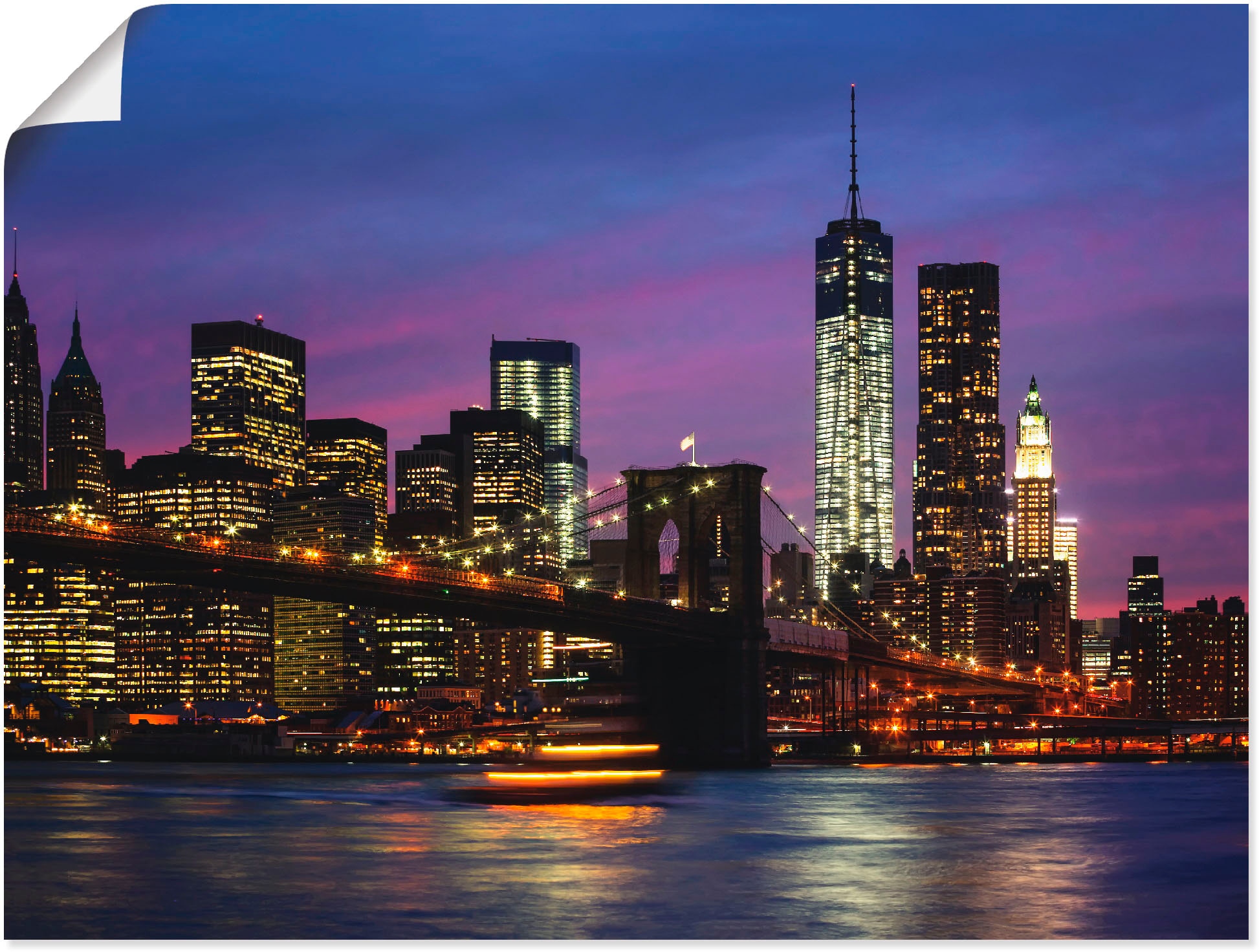 Artland Wandbild "Brooklyn Bridge", Amerika, (1 St.), als Poster, Wandaufkl günstig online kaufen