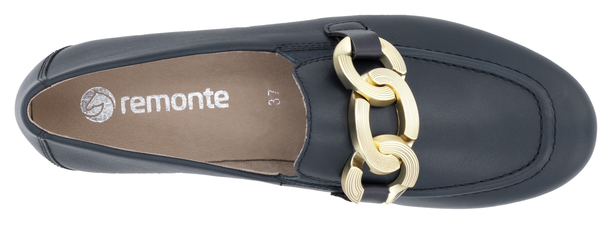 Remonte Loafer, Blockabsatz, Slipper, Businessschuh mit herausnehmbarer Einlage