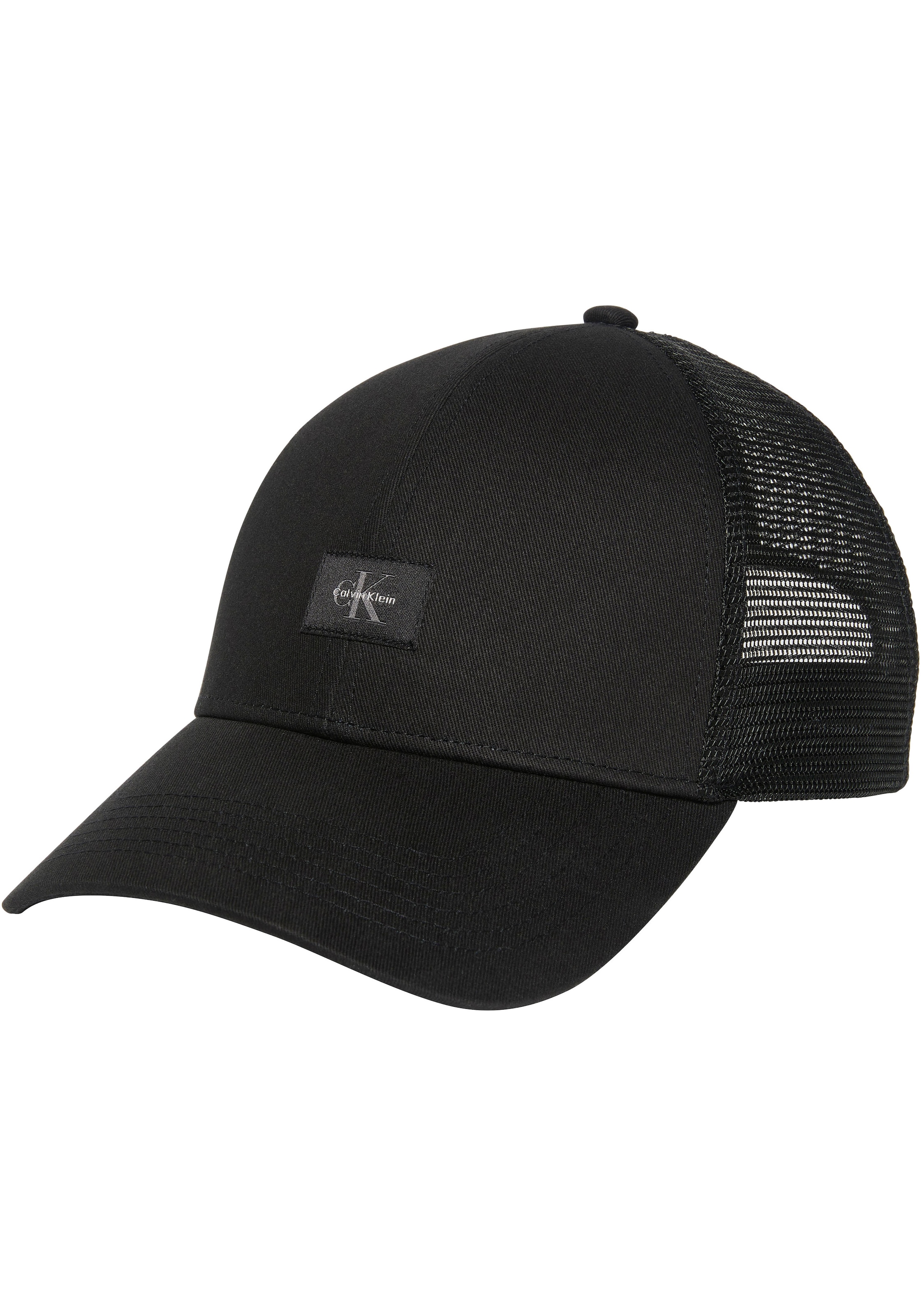 Calvin Klein Jeans Trucker Cap "MONOLOGO WOVEN PATCH TRUCKER" Netzeinsatz, günstig online kaufen