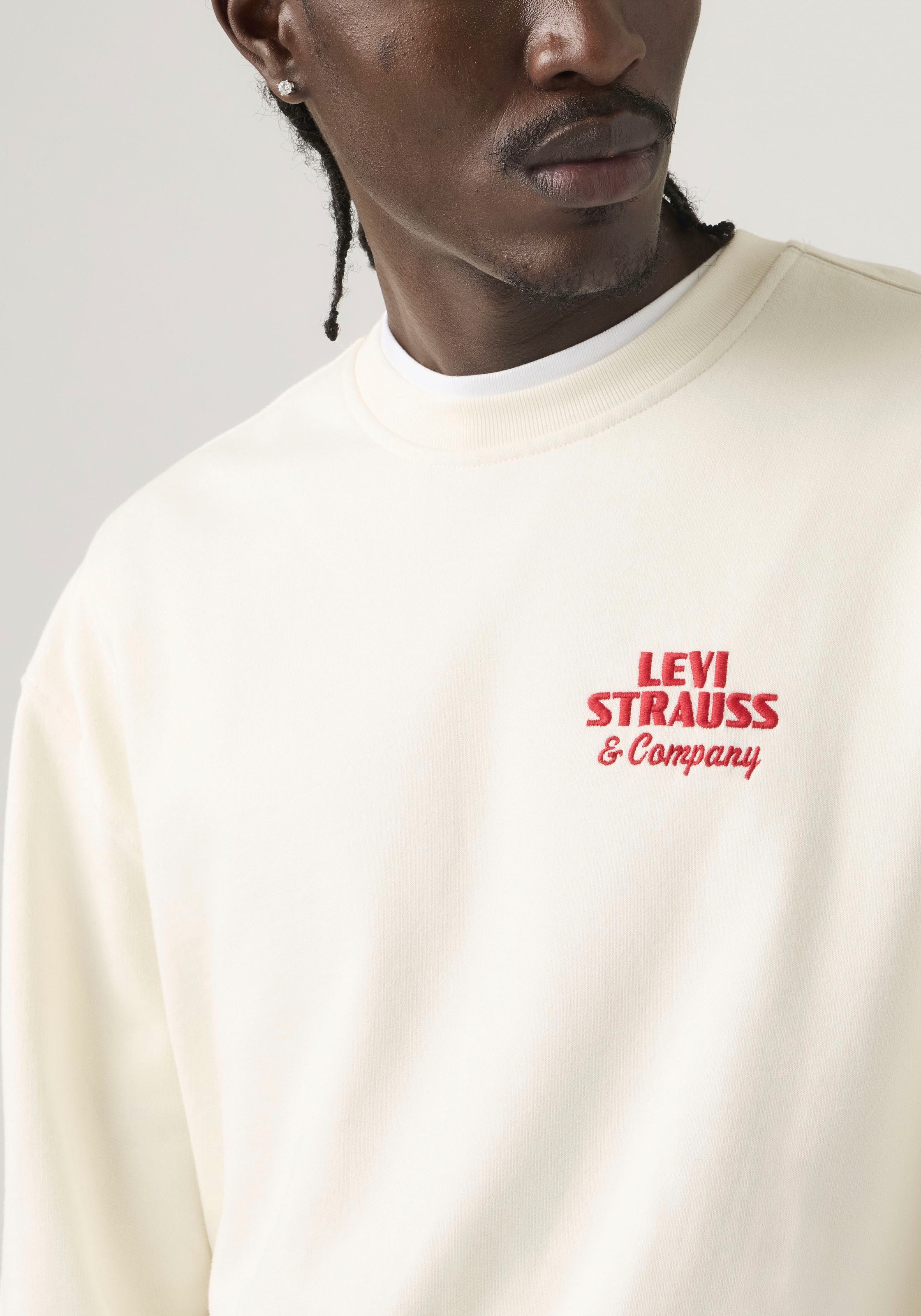 Levi's Relaxed Graphic Crew Sweatshirt Egret M 3