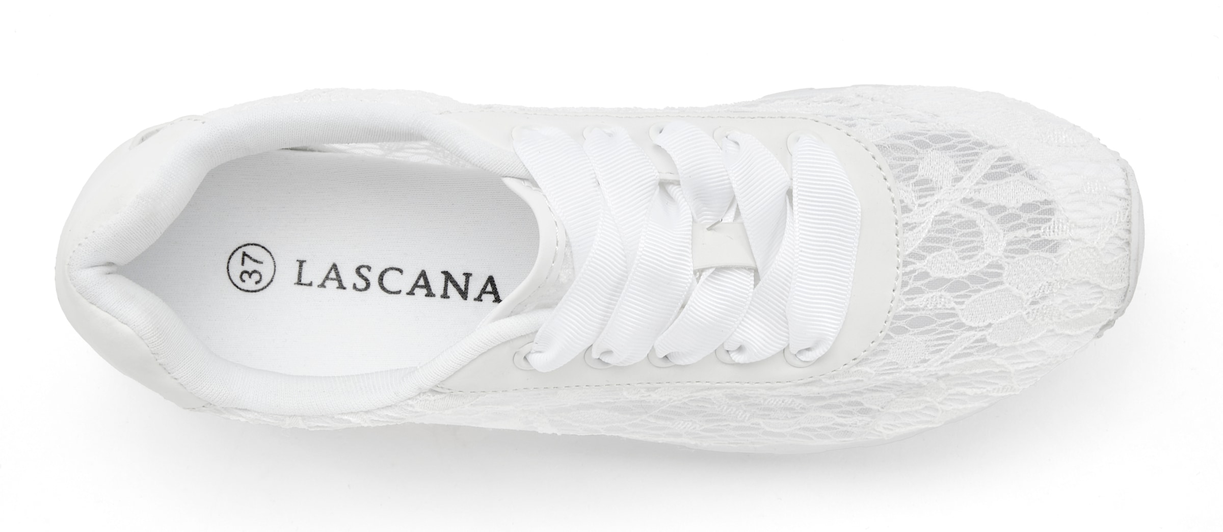 LASCANA Sneaker »Freizeitschuh, Schnürschuh,«, mit modischer Spitze VEGAN