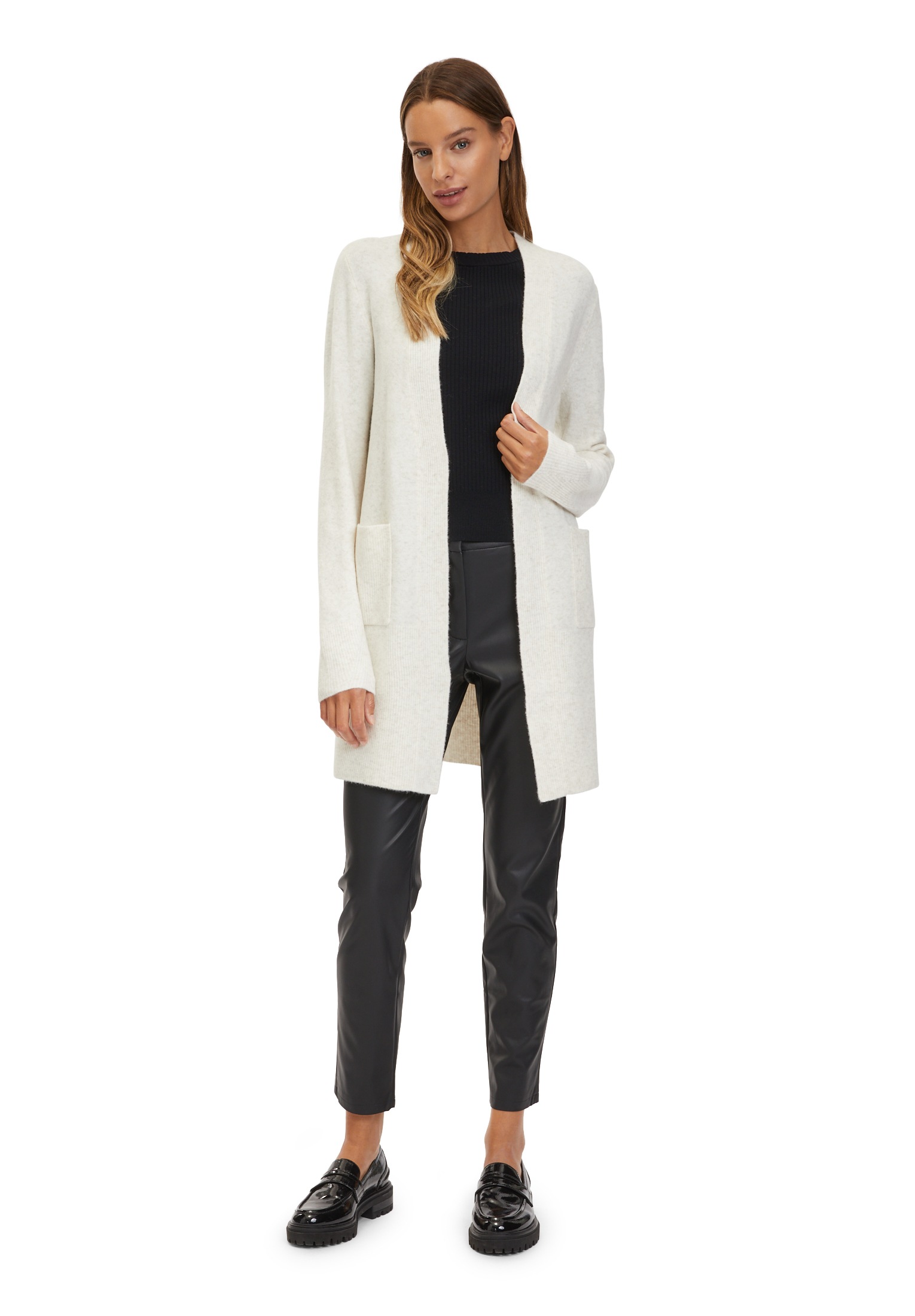 Betty&Co Strickjacke »Betty & Co Strick-Cardigan ohne Verschluss«, Rippbündchen