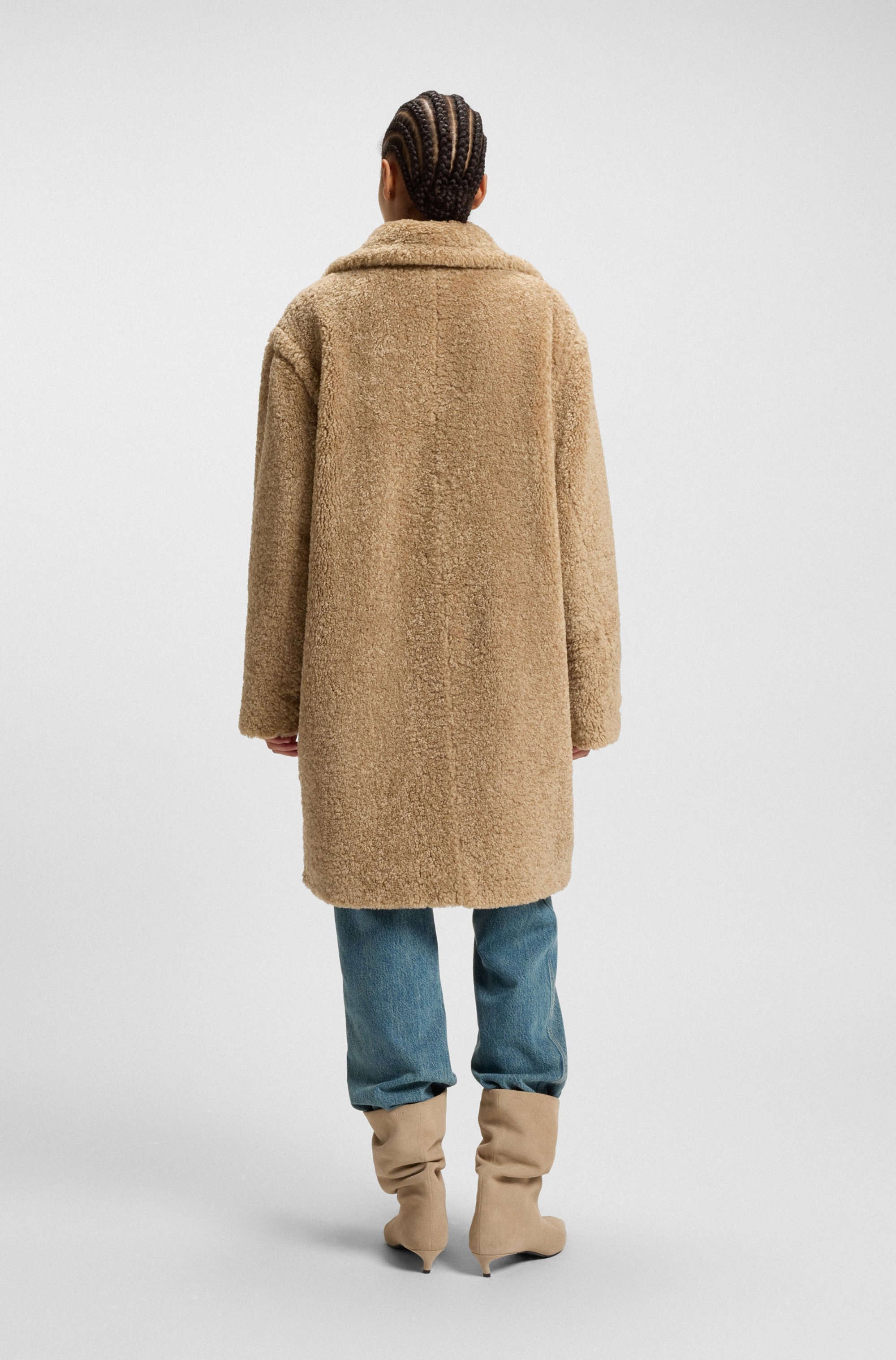 BOSS ORANGE Kurzmantel "Catedy Premium Damenmode", aus softem Teddy, Relaxe günstig online kaufen