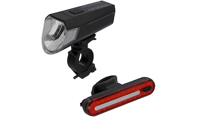 Fahrradbeleuchtung »LED-Akku Bel.-Set Bremsbel. 80 Lux«, (Front- und Rücklicht)