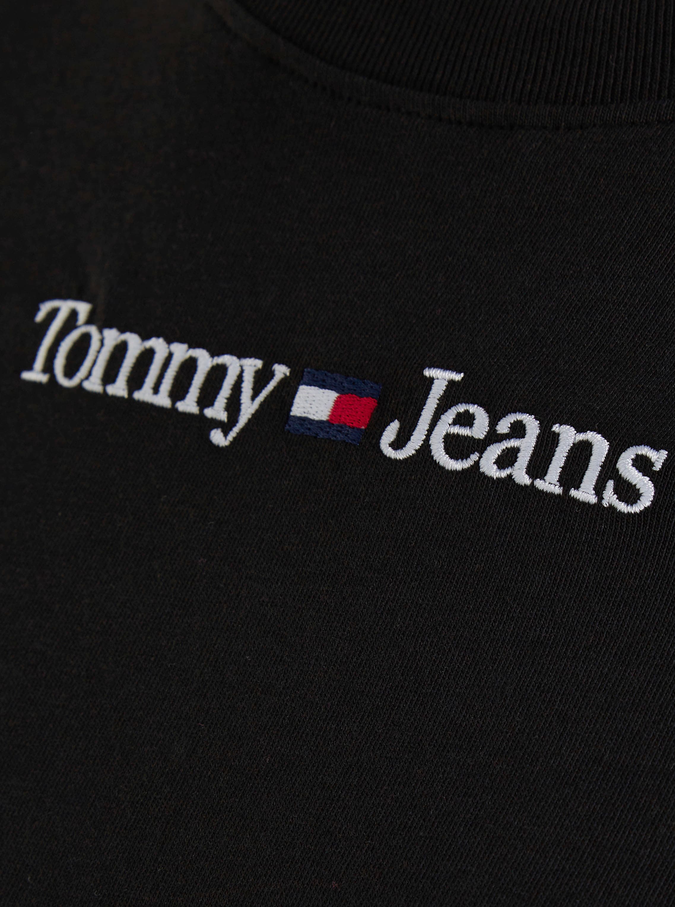 Tommy Jeans Langarmshirt »TJW BABY SERIF LINEAR LS«, mit gesticktem Tommy  Jeans Logo-Schriftzug online bestellen | BAUR | Rundhalsshirts