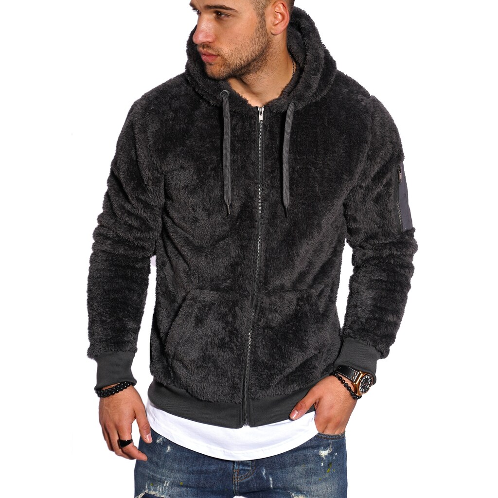 behype Sweatjacke »Teddy-Zip«