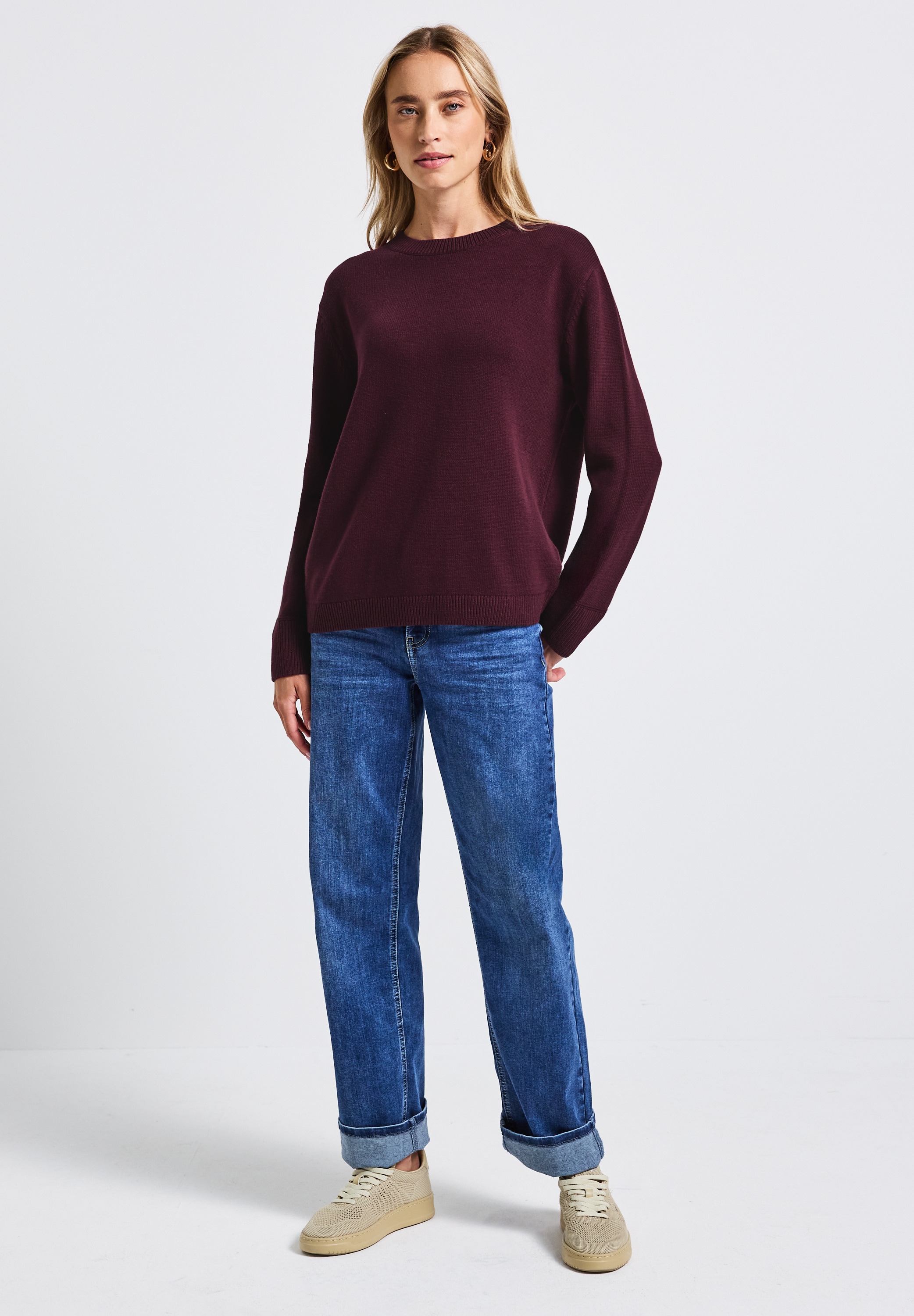 STREET ONE Strickpullover, mit Rundhalsausschnitt
