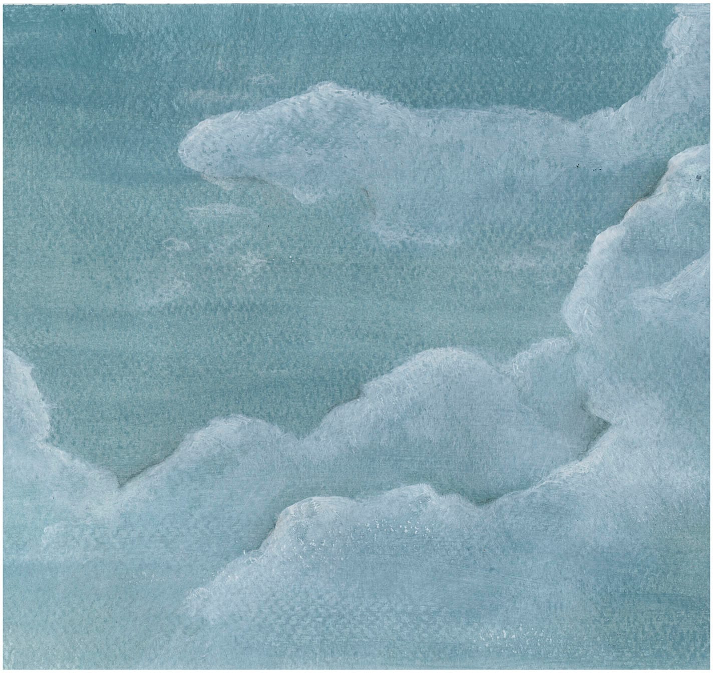 vtwonen Fototapete "Wolken" 3D-Optik glatt Blau - 318x300cm