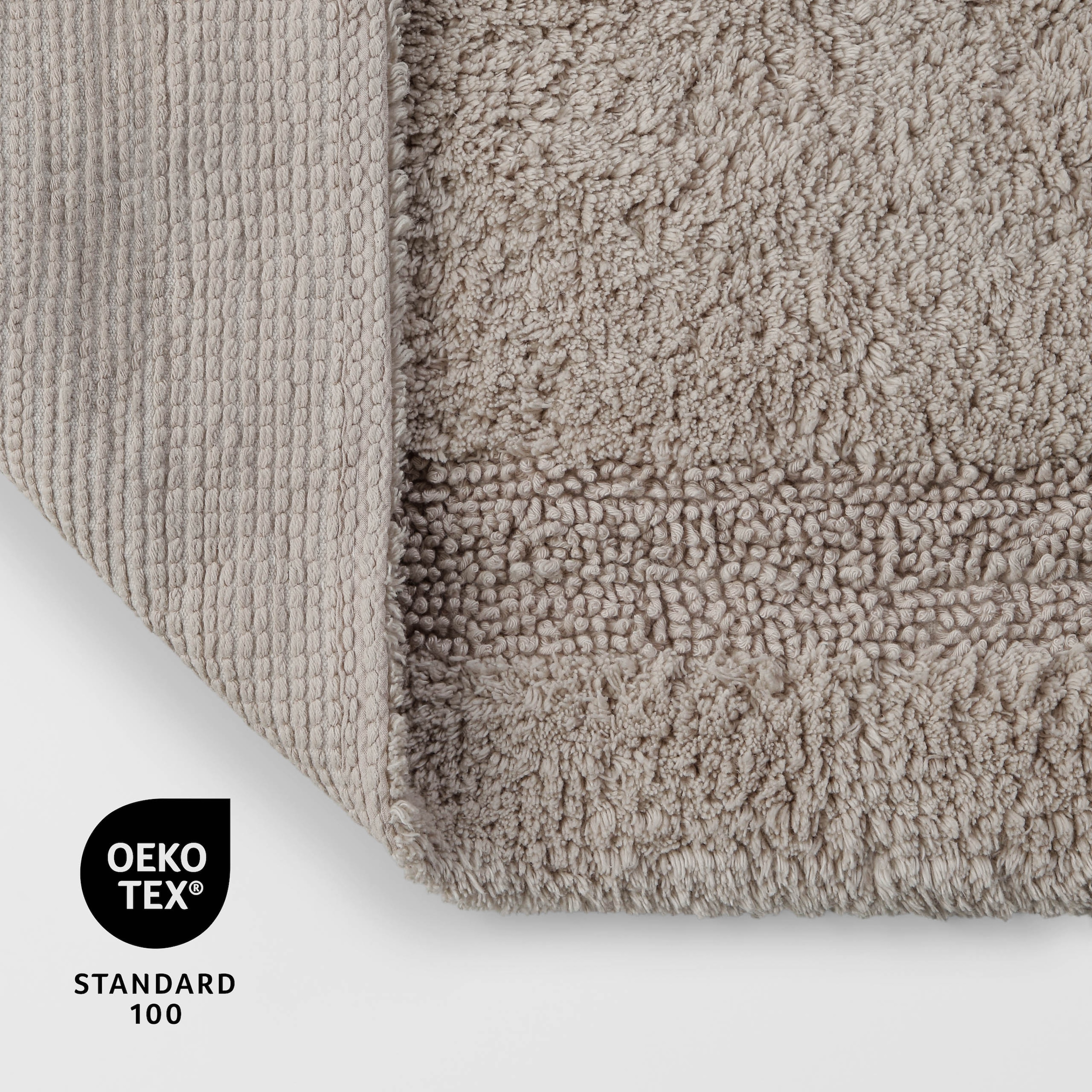 OTTO home Badematte »Meellor« Höhe 20 mm rutschhemmend beschichtet fußbodenheizungsgeeignet Badteppich, getuftet, modern, Uni, antirutsch, flauschig, Baumwolle