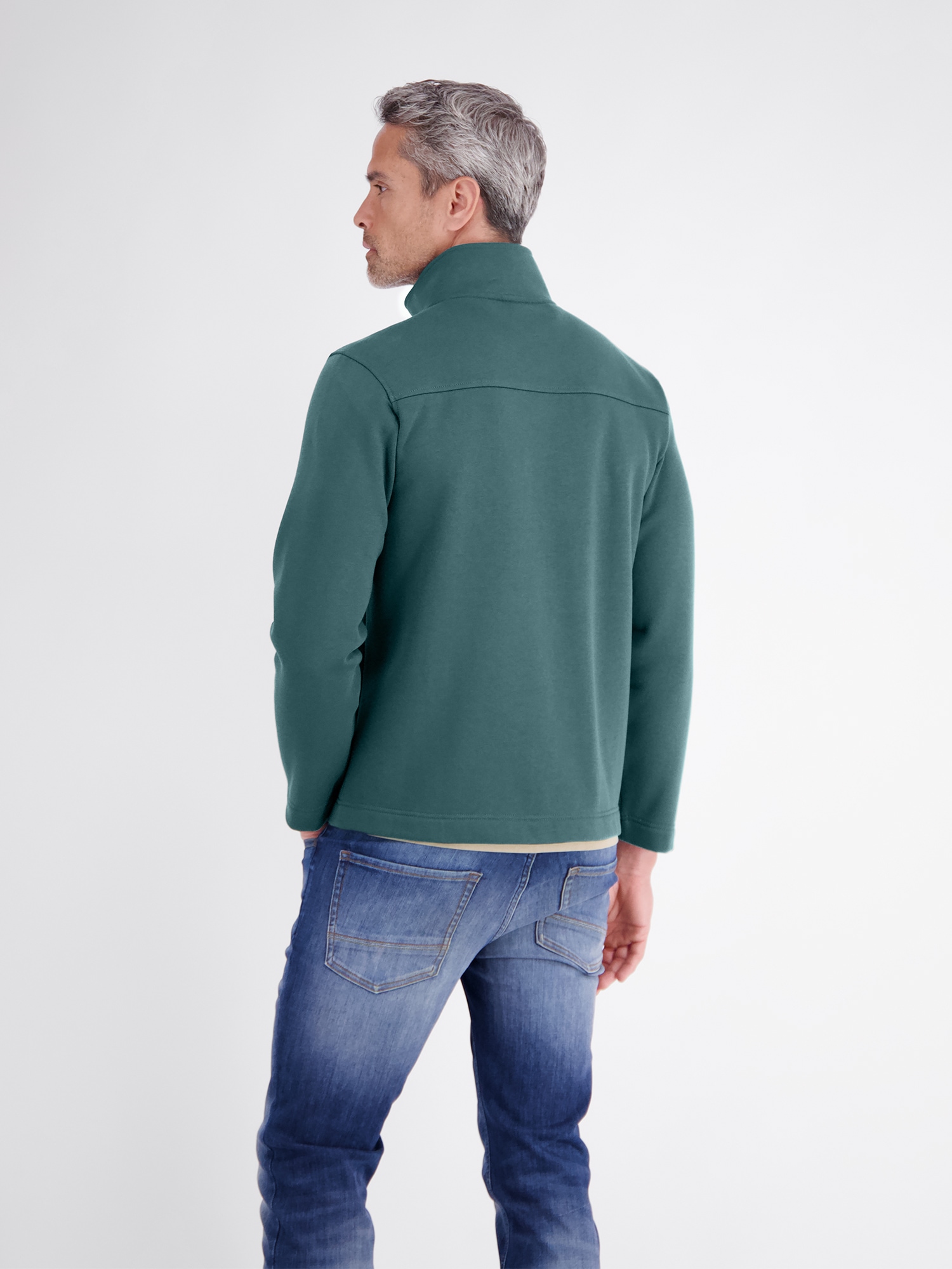 LERROS Sweatjacke »Sweatjacke mit cleaner Optik aus weichem Baumwollmix«