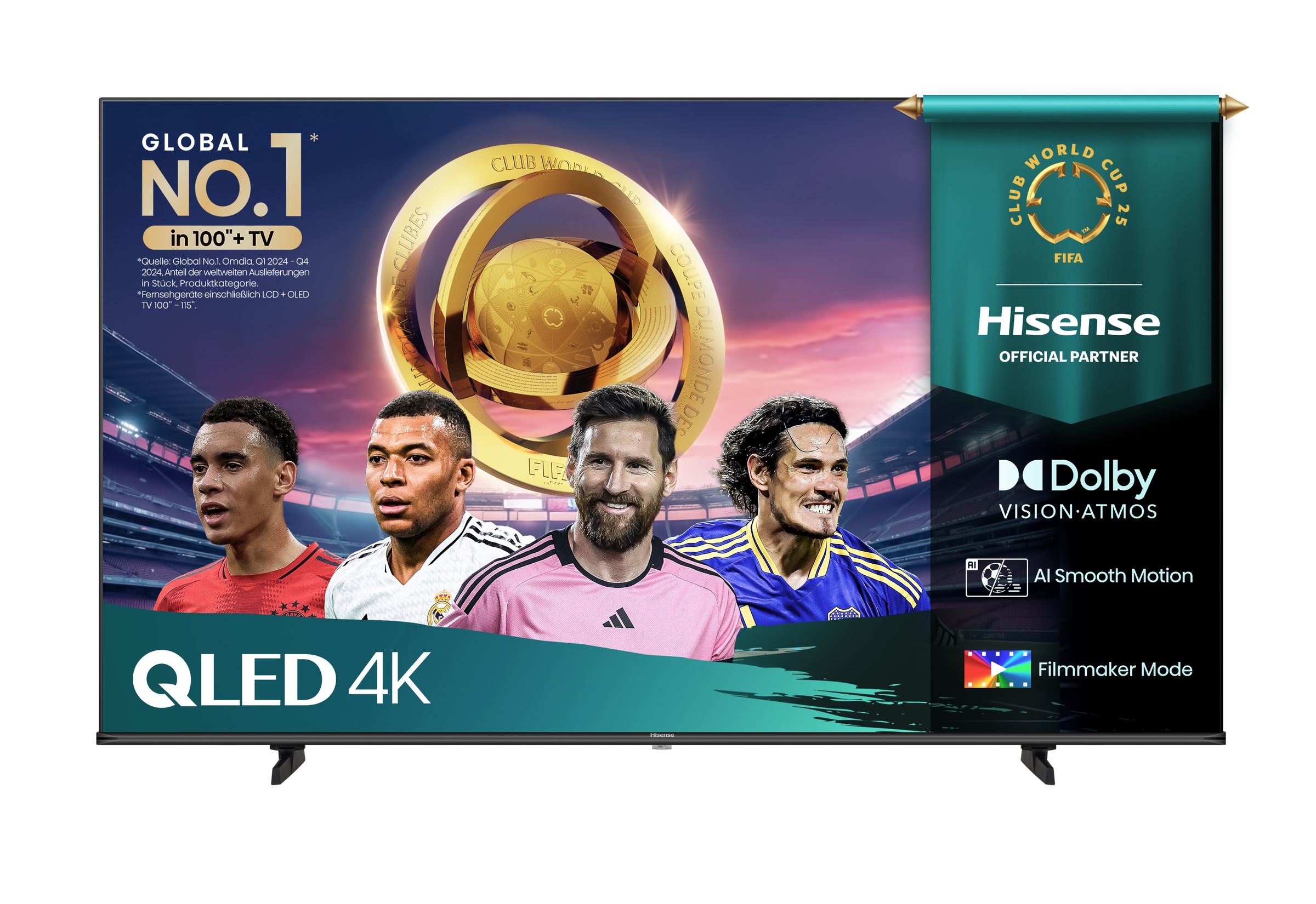 Hisense QLED-Fernseher »65E77Q«, 4K Ultra HD, Smart-TV, 4K UHD QLED