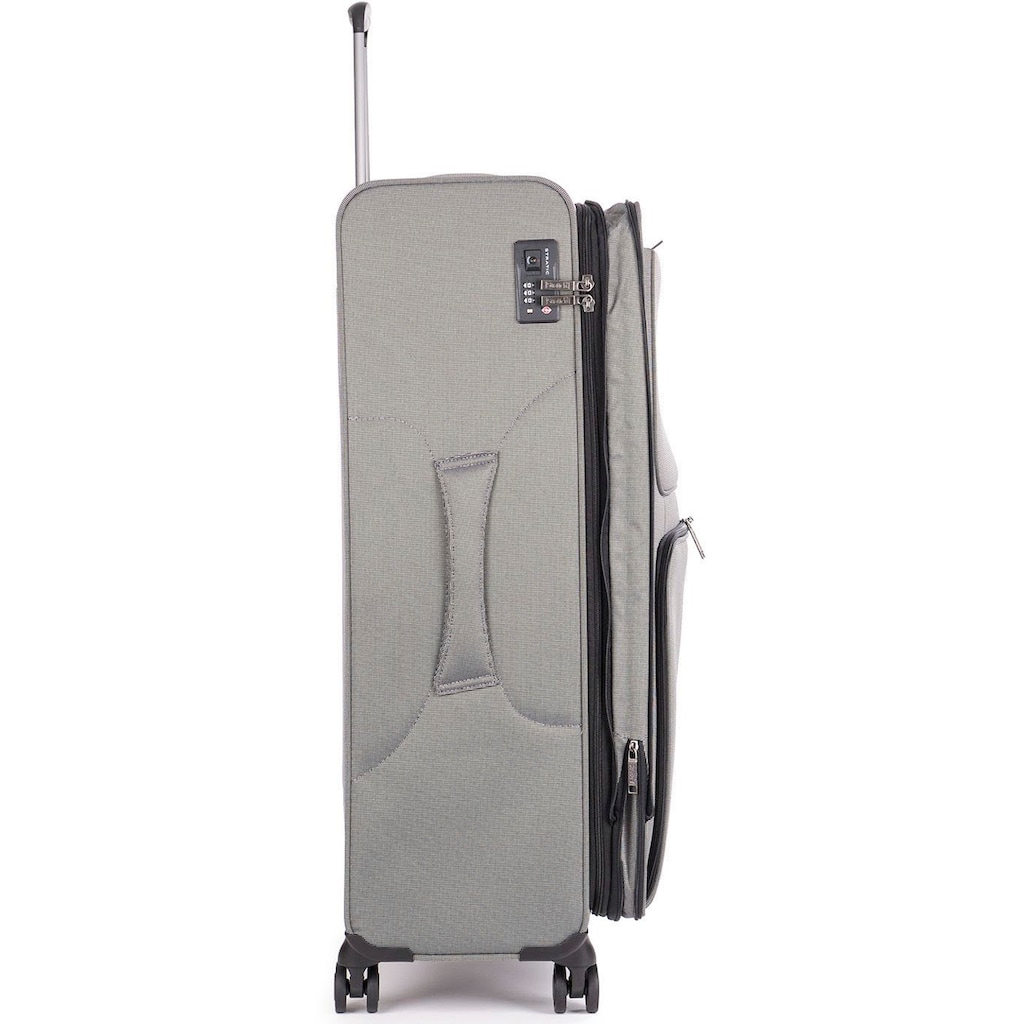 Stratic Weichgepäck-Trolley »Bendigo Light + L, silver«, 4 Rollen