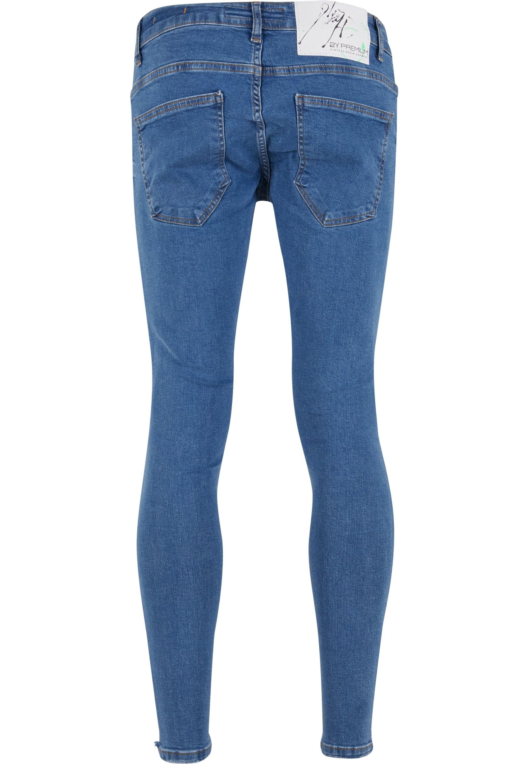 2Y Studios Bequeme Jeans »2Y Studios Herren 2Y Destroyed Cropped Skinny Fit Denim«