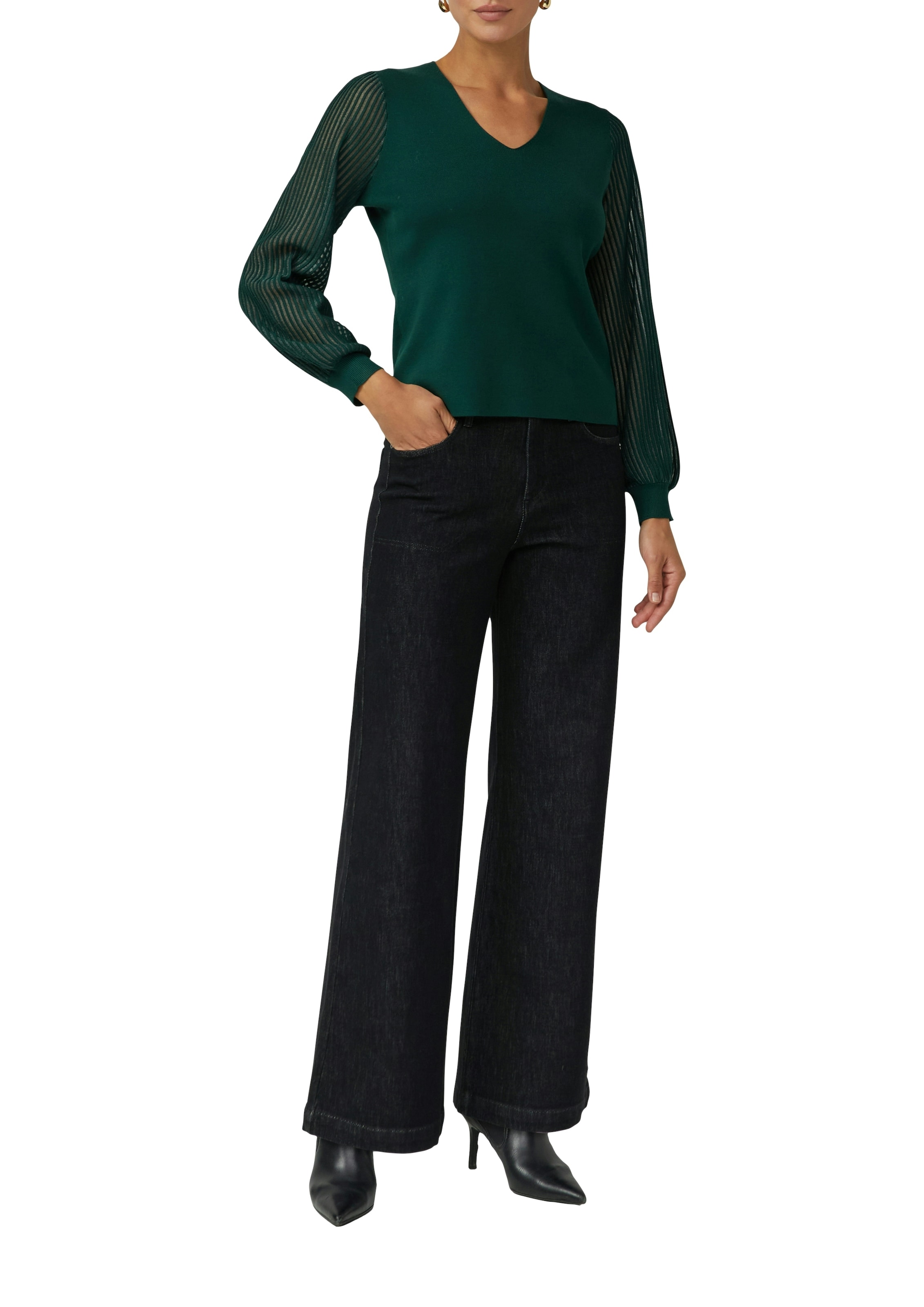s.Oliver BLACK LABEL Strickpullover mit V-Ausschnitt