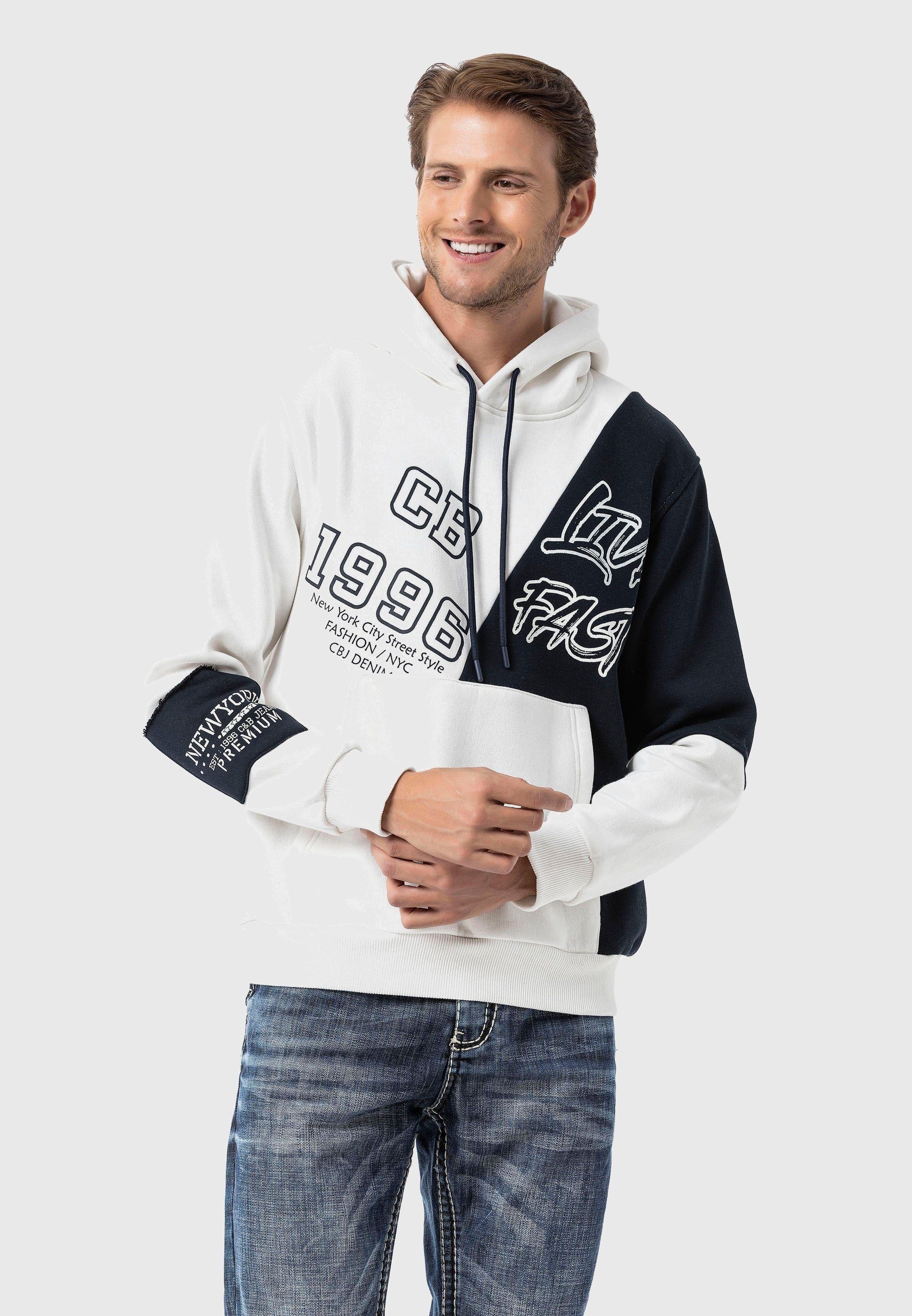 Cipo & Baxx Kapuzenpullover »Sweatshirts«, im Kontrastdesign