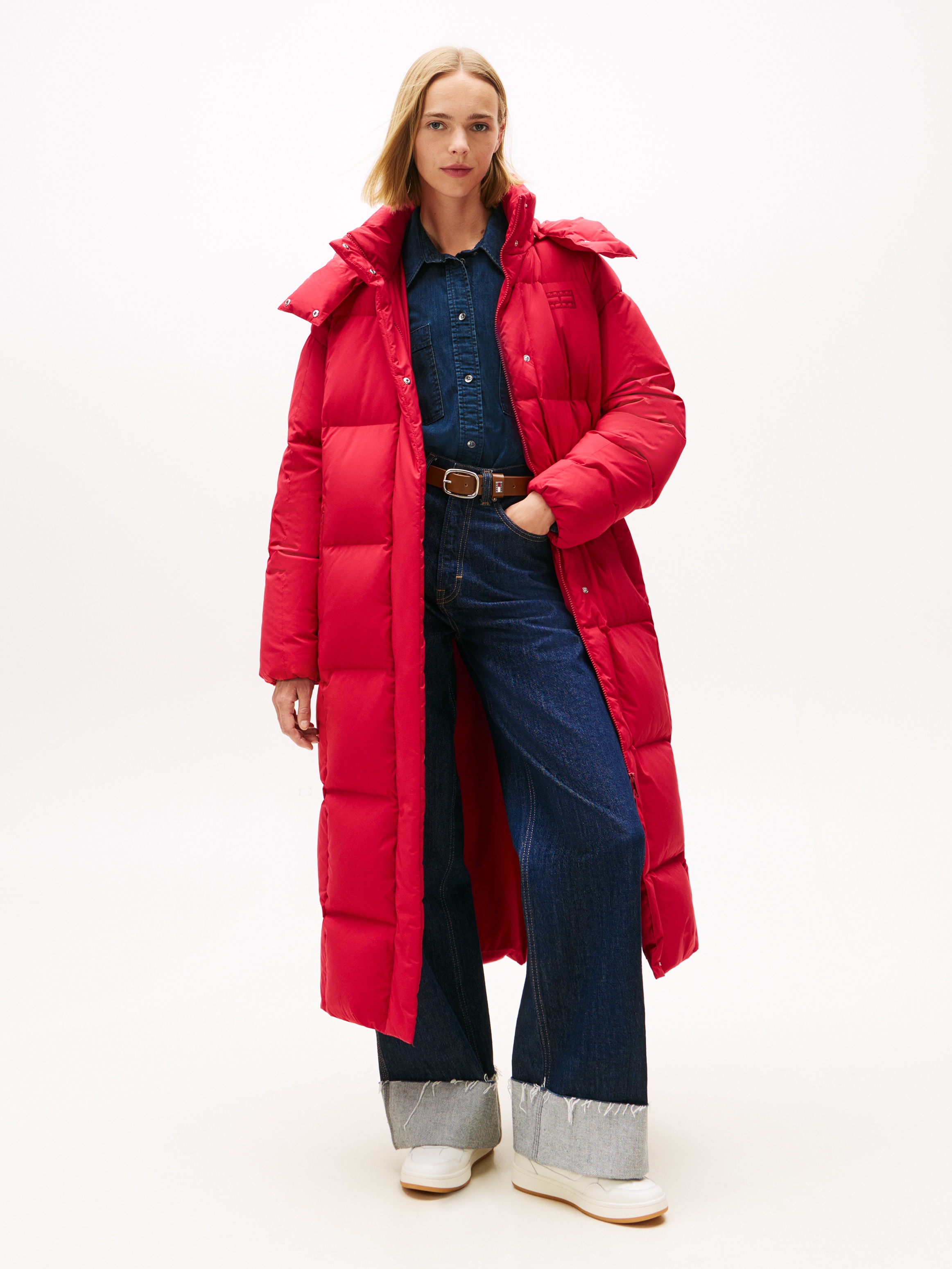 Tommy Jeans Steppmantel "TJW ALASKA GRID DWN MXI COAT EXT" günstig online kaufen
